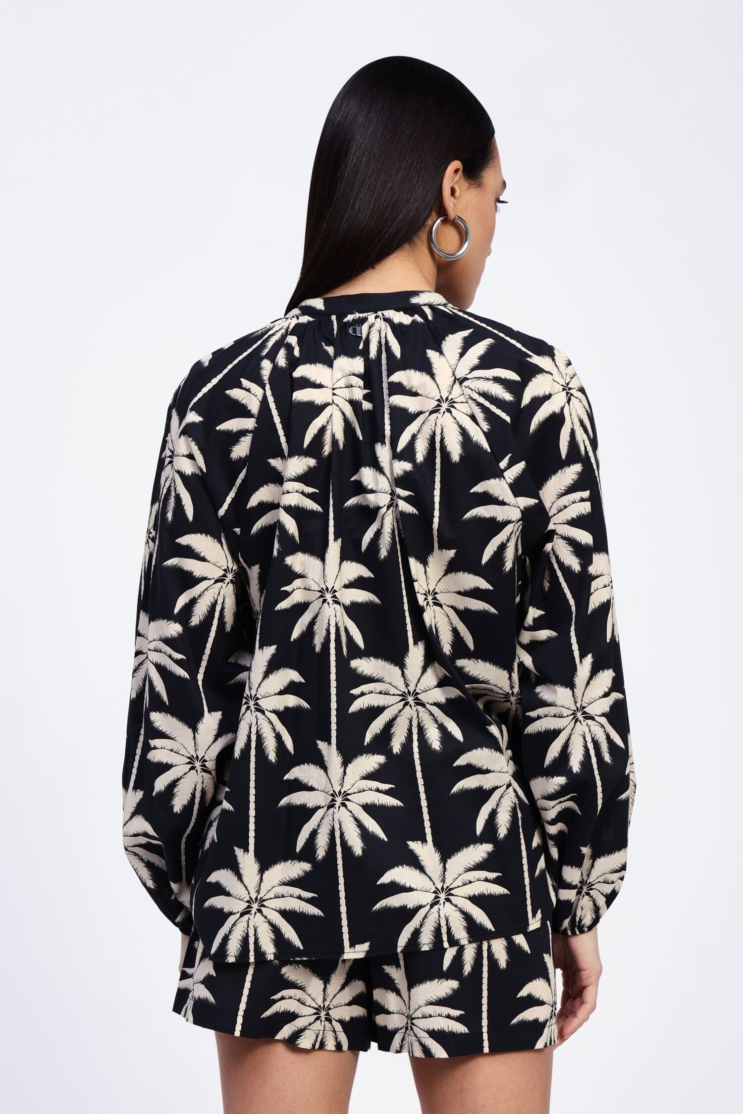 Dixie Long Sleeve Palm Print Shirt