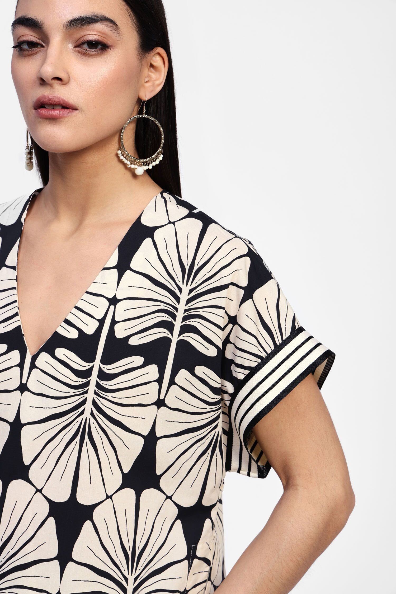 Dixie Short Sleeve Leaf Print T-Shirt