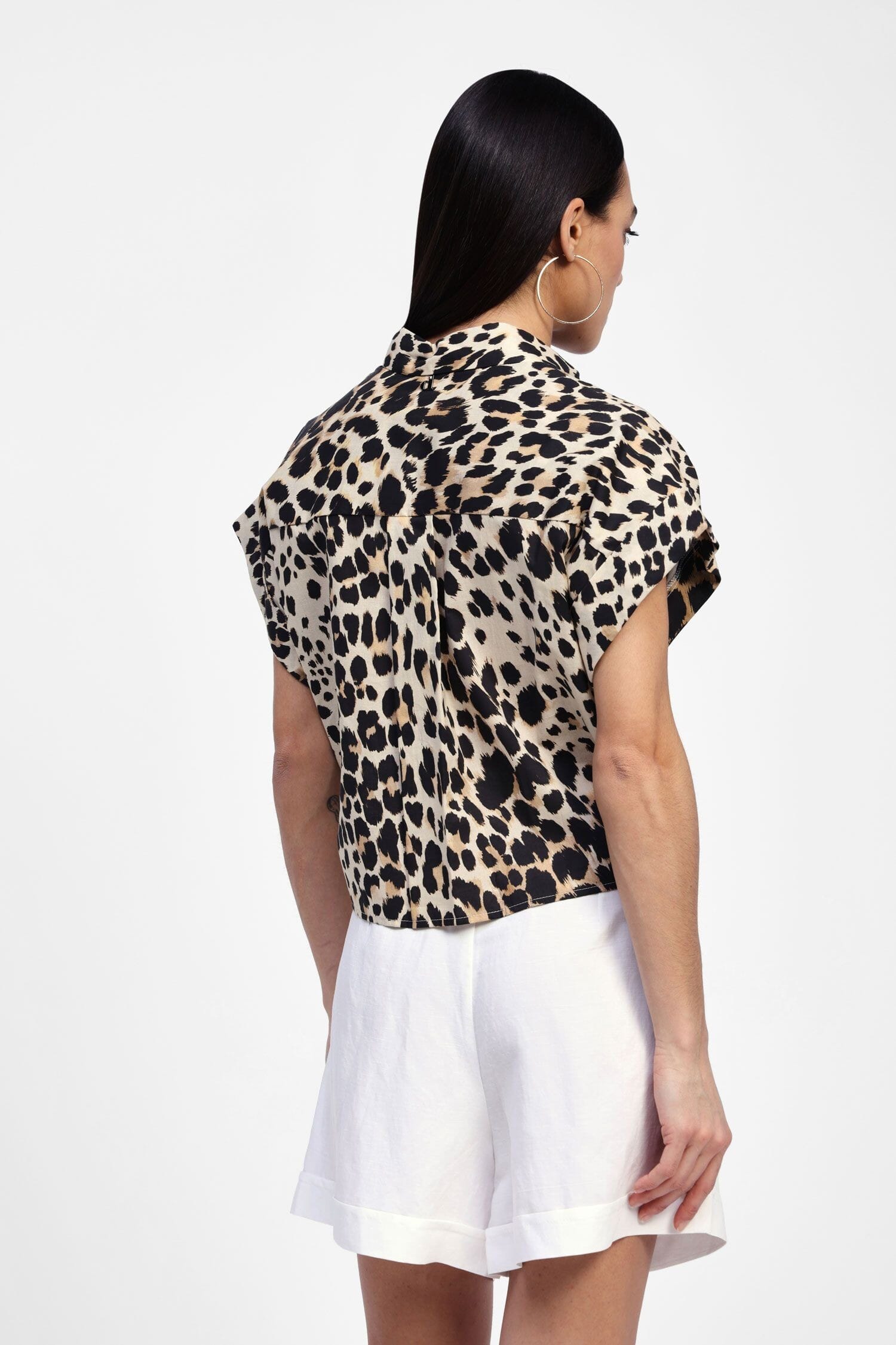 Camicia A Maniche Corte Stampa Animalier Dixie