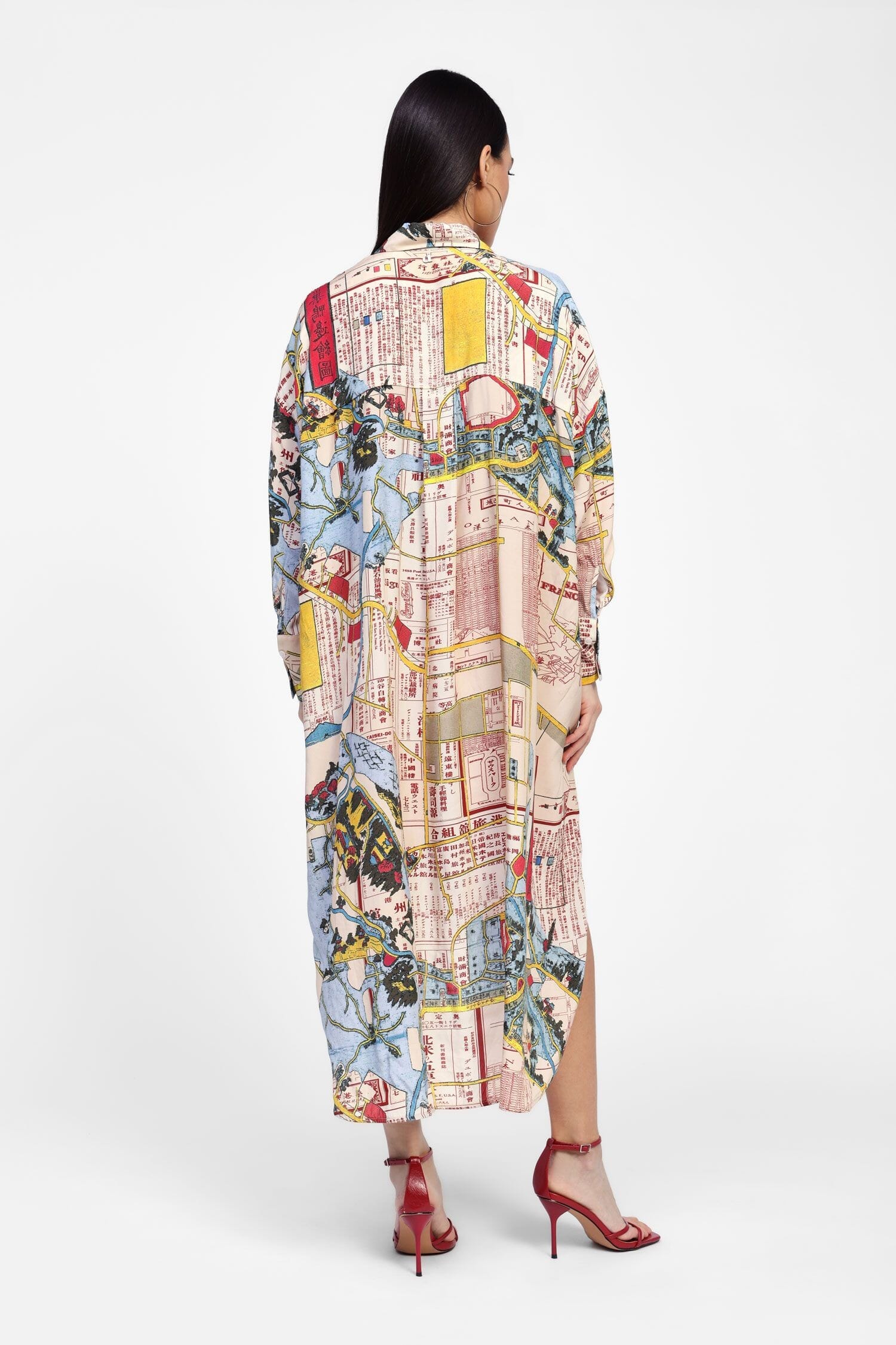 Abito Chemisier Asimmetrico Con Stampa Dixie