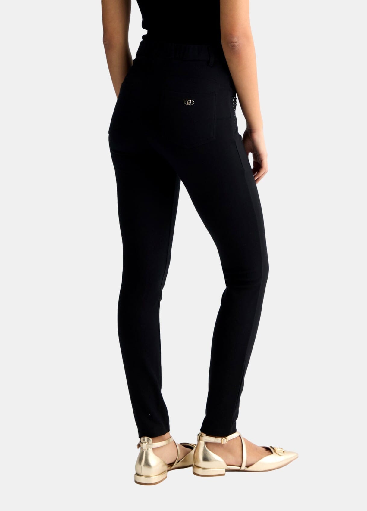 Pantaloni In Jersey Con Strass Liu Jo