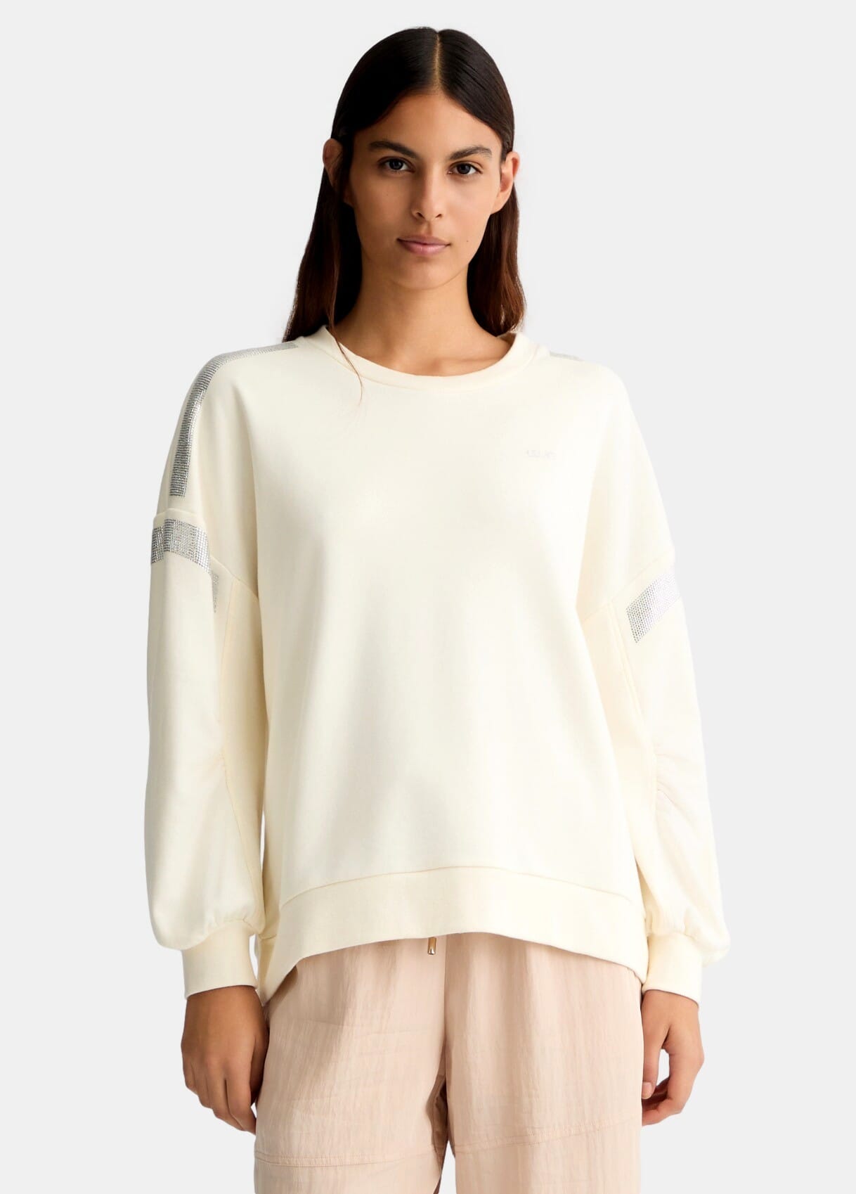 Sweatshirt With Rhinestones Liu Jo
