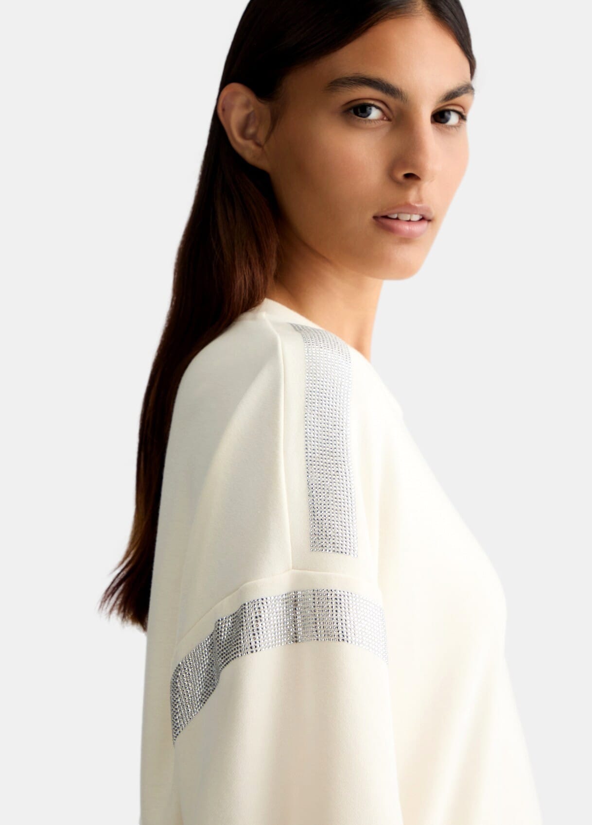 Sweatshirt With Rhinestones Liu Jo