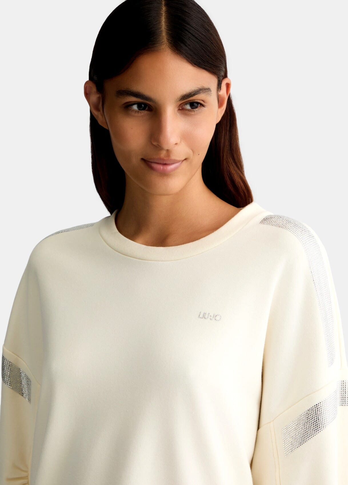 Sweatshirt With Rhinestones Liu Jo