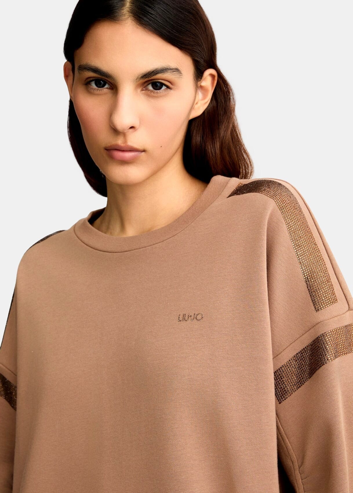 Sweatshirt With Rhinestones Liu Jo