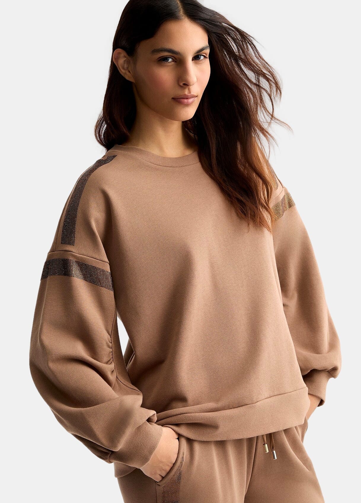 Sweatshirt With Rhinestones Liu Jo