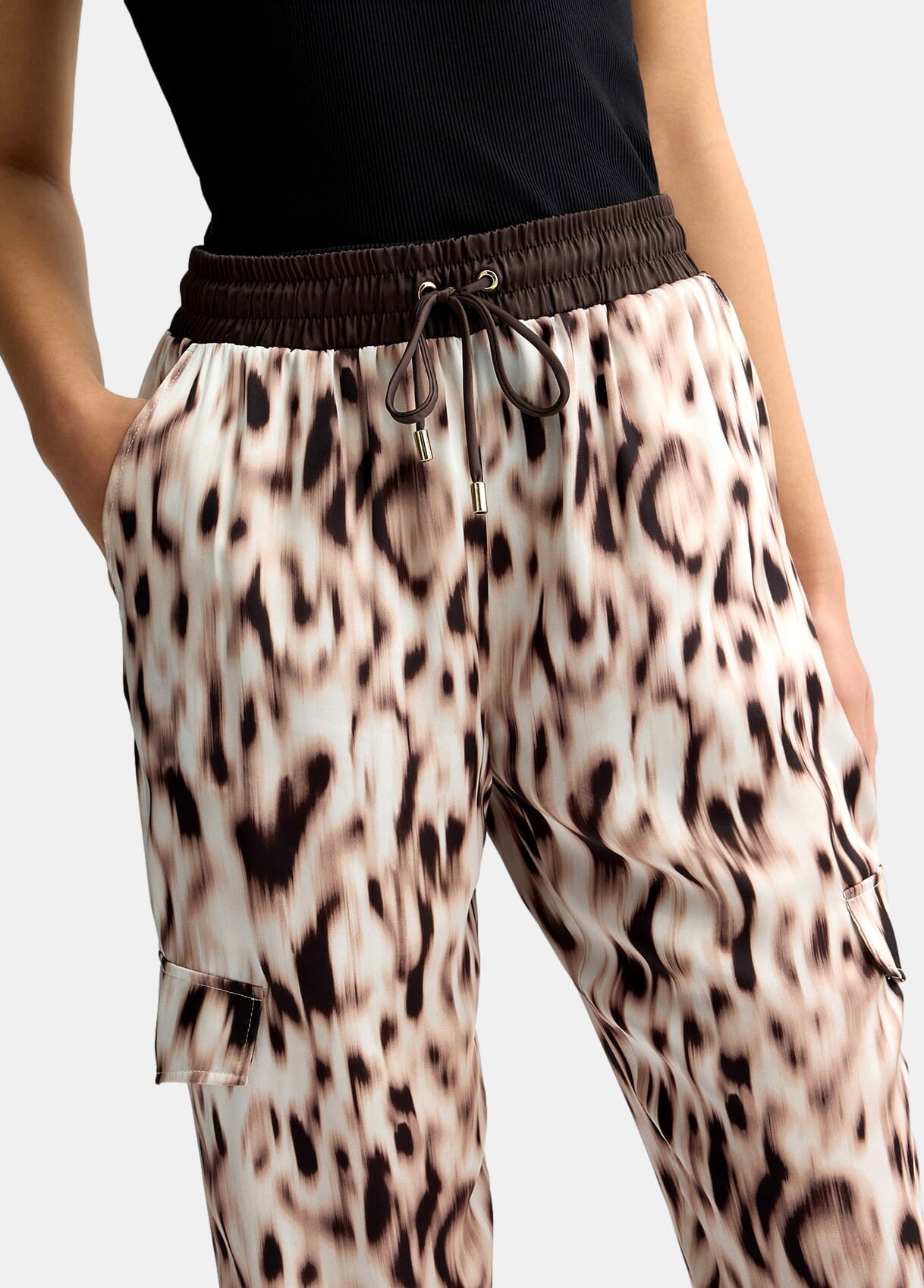 Pantaloni Jogging Con Stampa Animalier Liu Jo