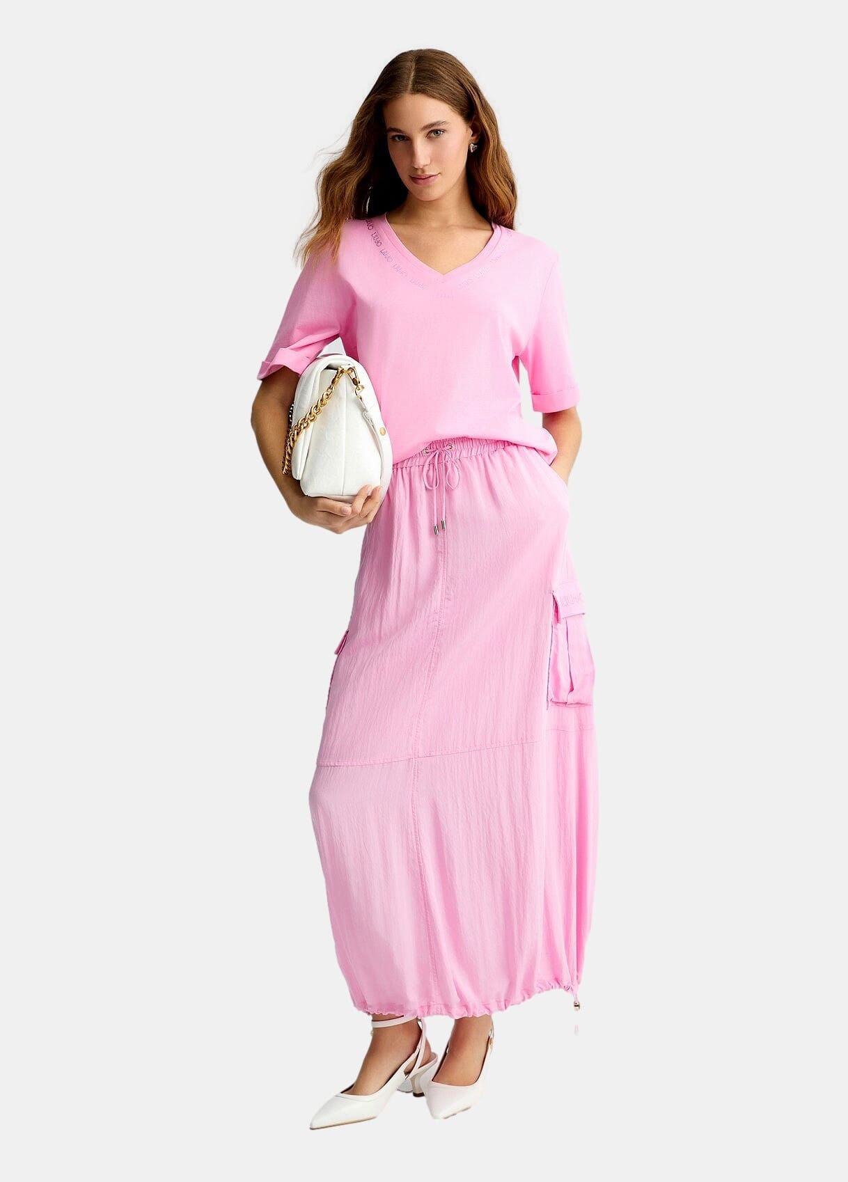 T-Shirt Con Logo E Strass Liu Jo