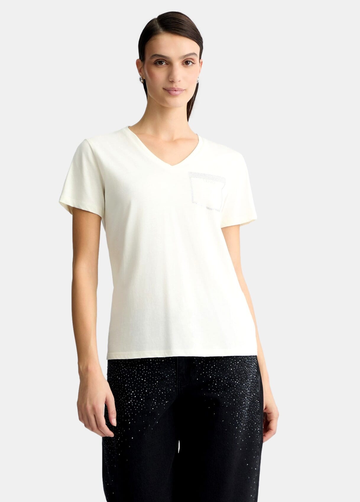 T-Shirt Con Taschino con Strass Liu Jo