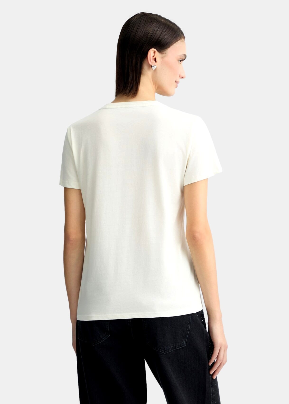 T-Shirt Con Taschino con Strass Liu Jo