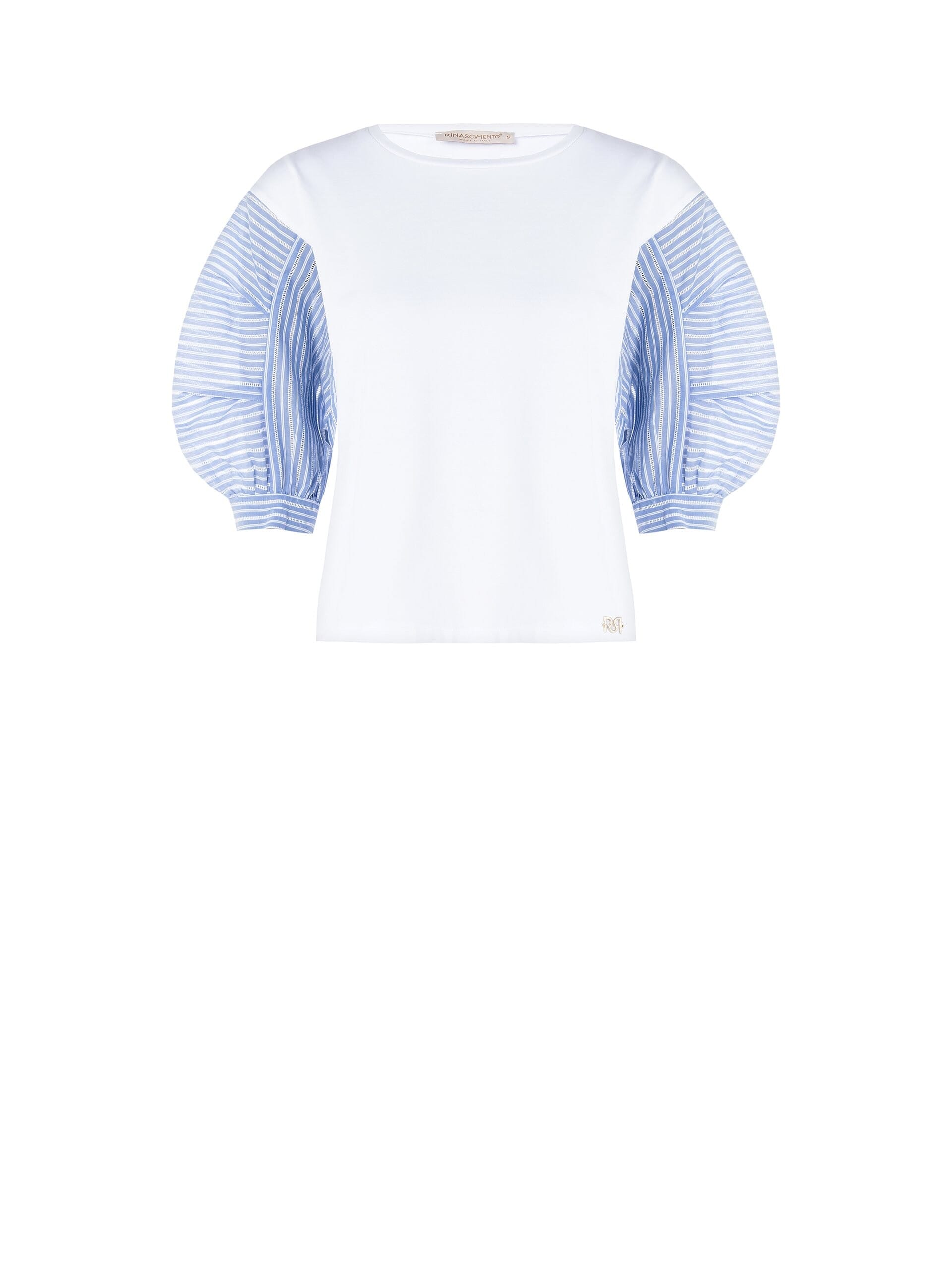 T-Shirt In Cotone Con Maniche A Palloncino Rinascimento