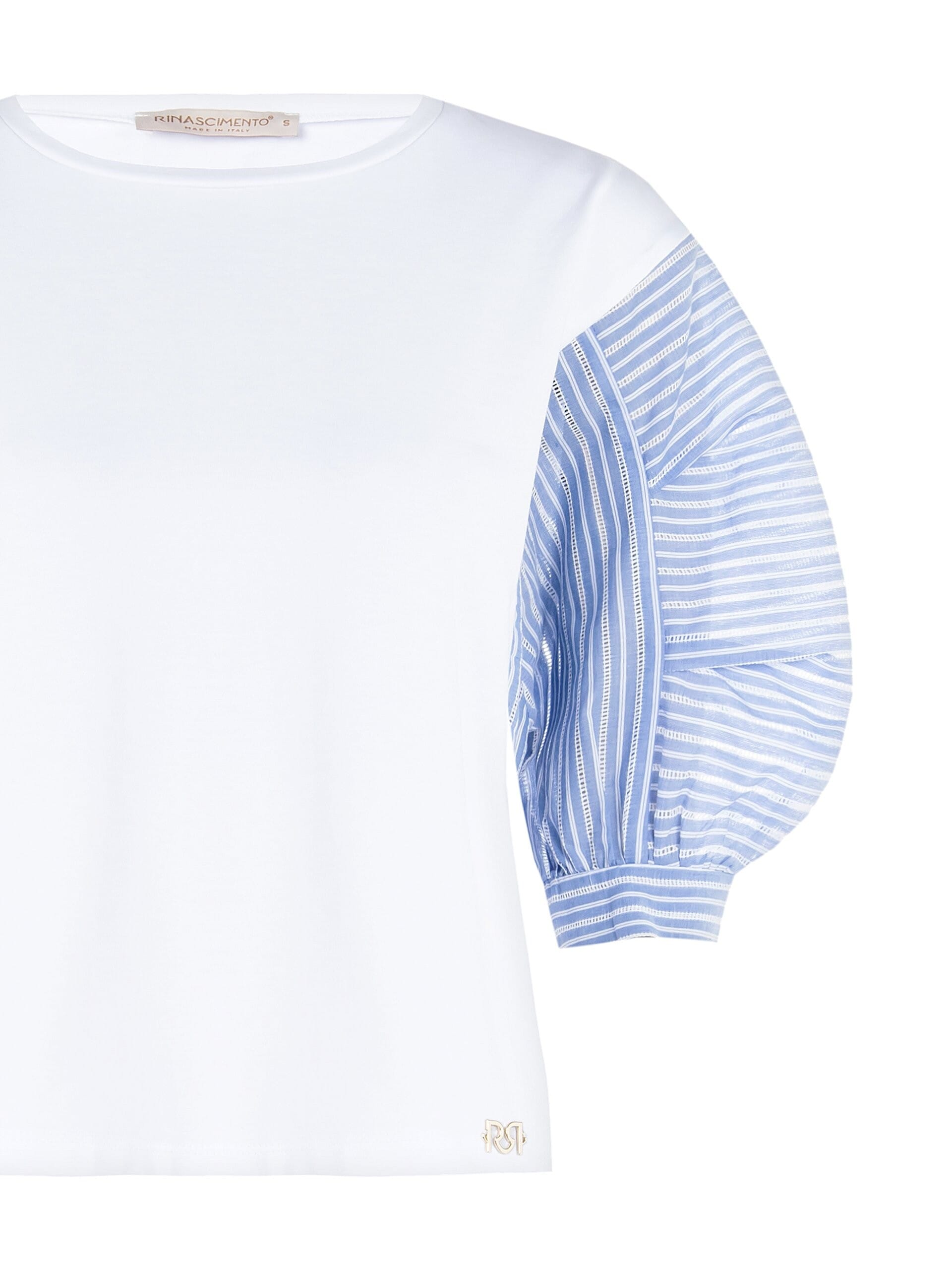 T-Shirt In Cotone Con Maniche A Palloncino Rinascimento