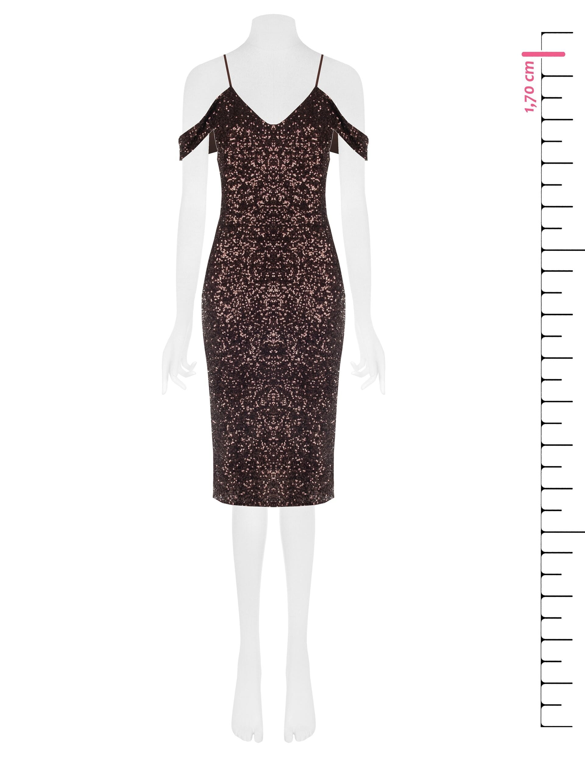 Abito A Tubino Ricoperto Di Paillettes Rinascimento