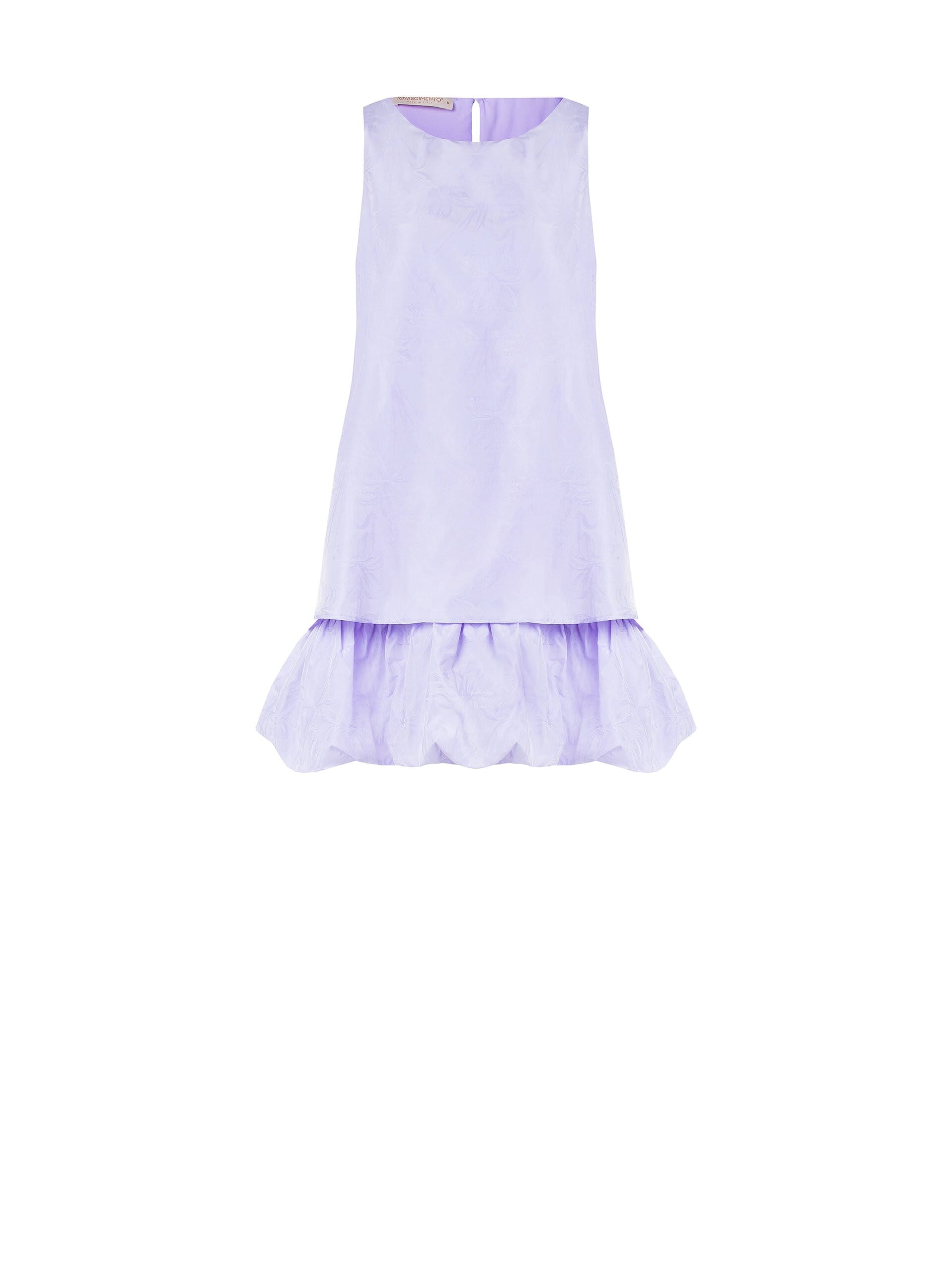 Abito Corto Trapezio A Palloncino In Raso Jacquard Rinascimento