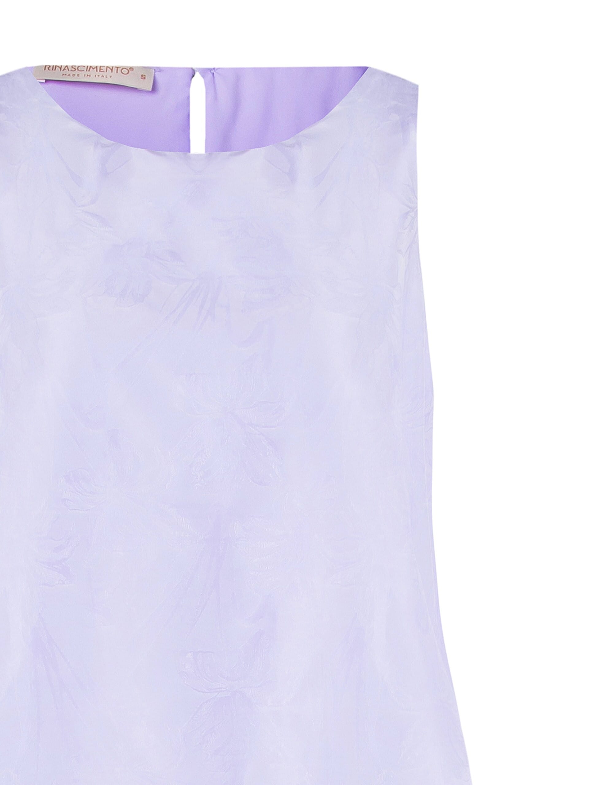 Abito Corto Trapezio A Palloncino In Raso Jacquard Rinascimento