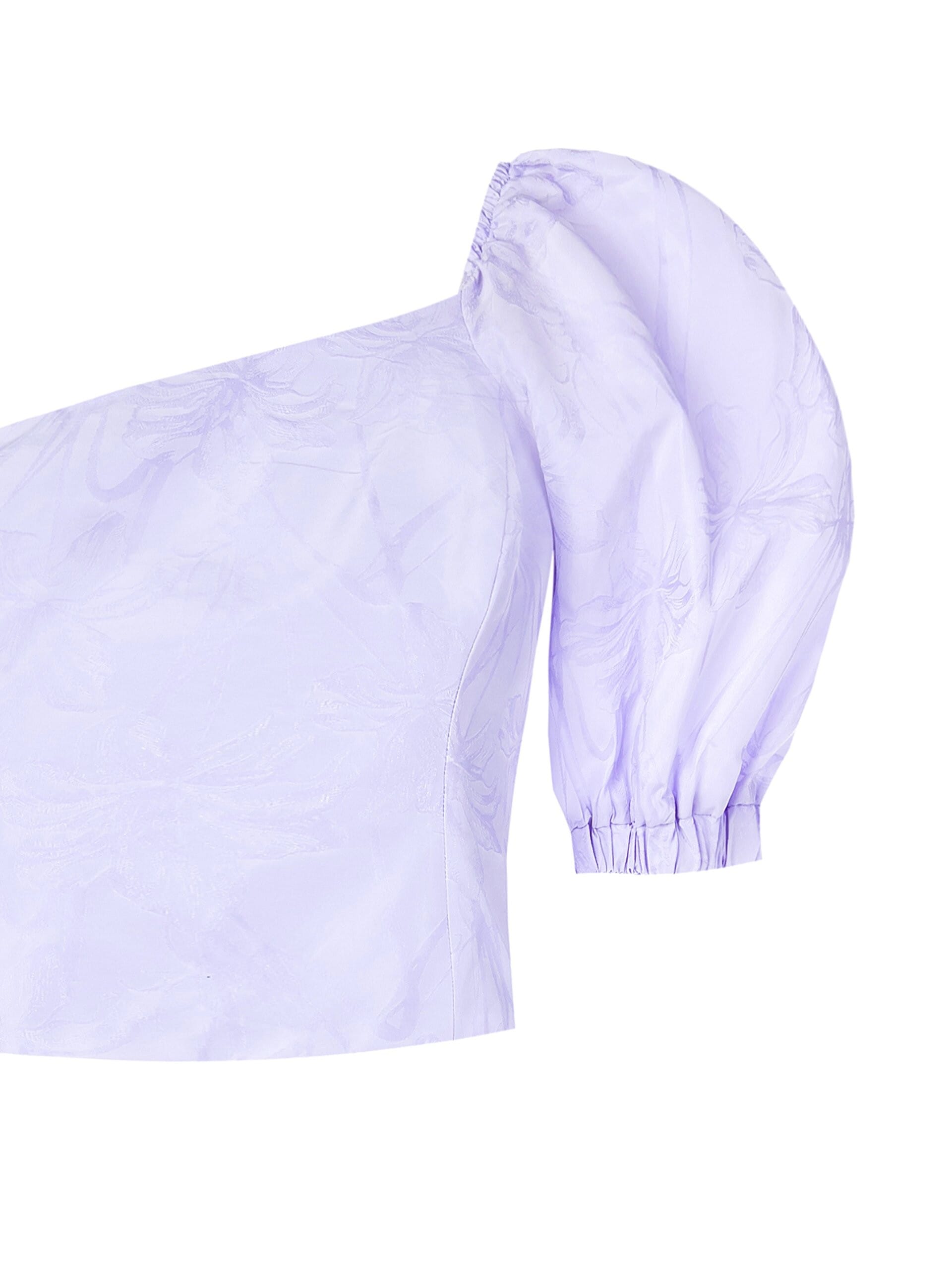 Crop Top Monospalla In Raso Jacquard Rinascimento