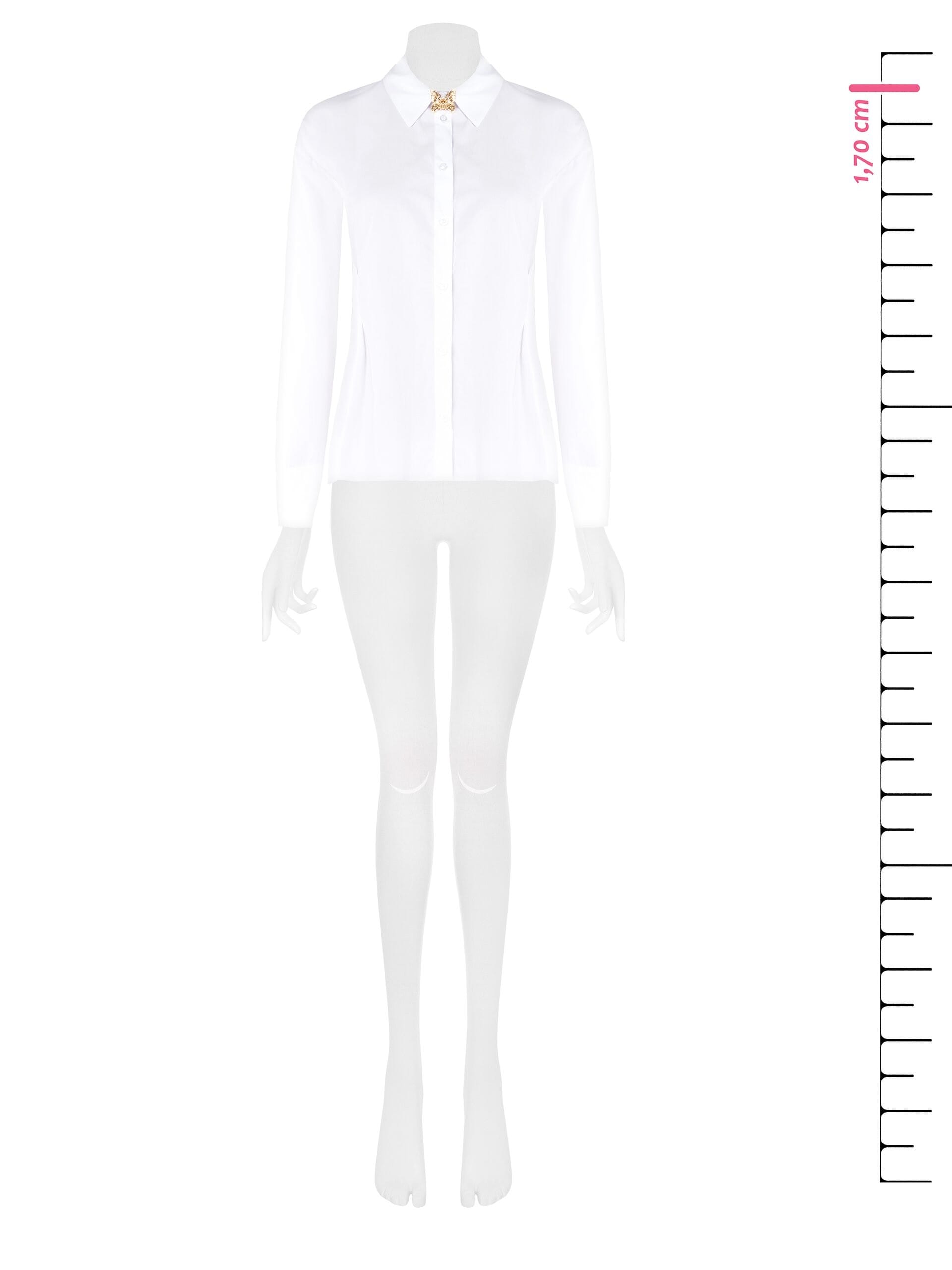 Camicia Sfiancata In Cotone Con Spilla Farfalla Rinascimento