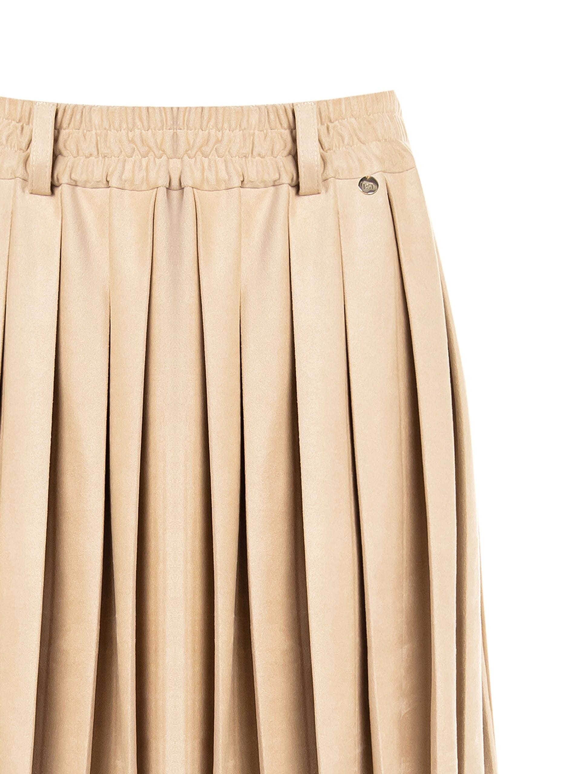 Minigonna A Pieghe In Simil Dainetto Rinascimento