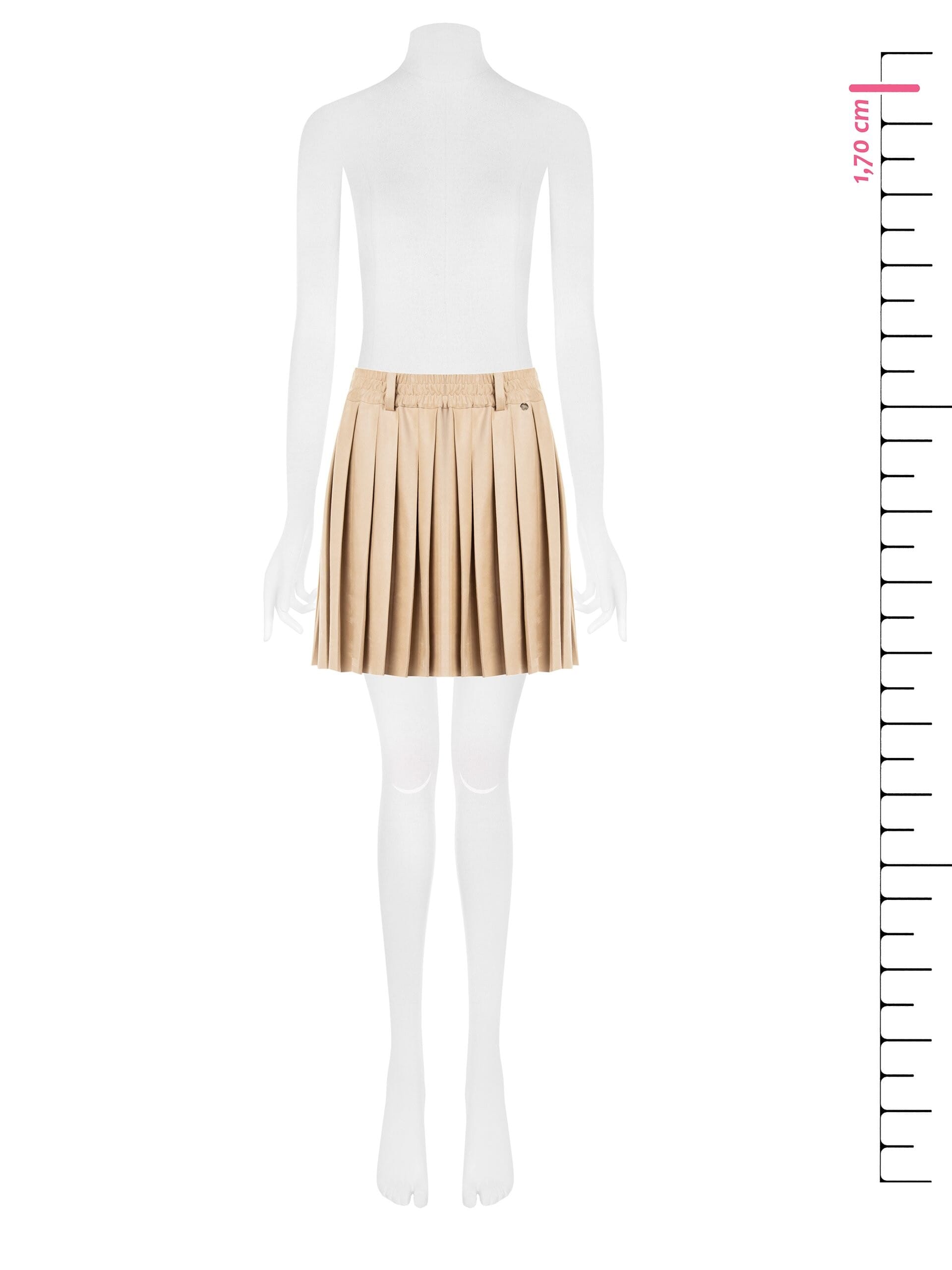 Minigonna A Pieghe In Simil Dainetto Rinascimento