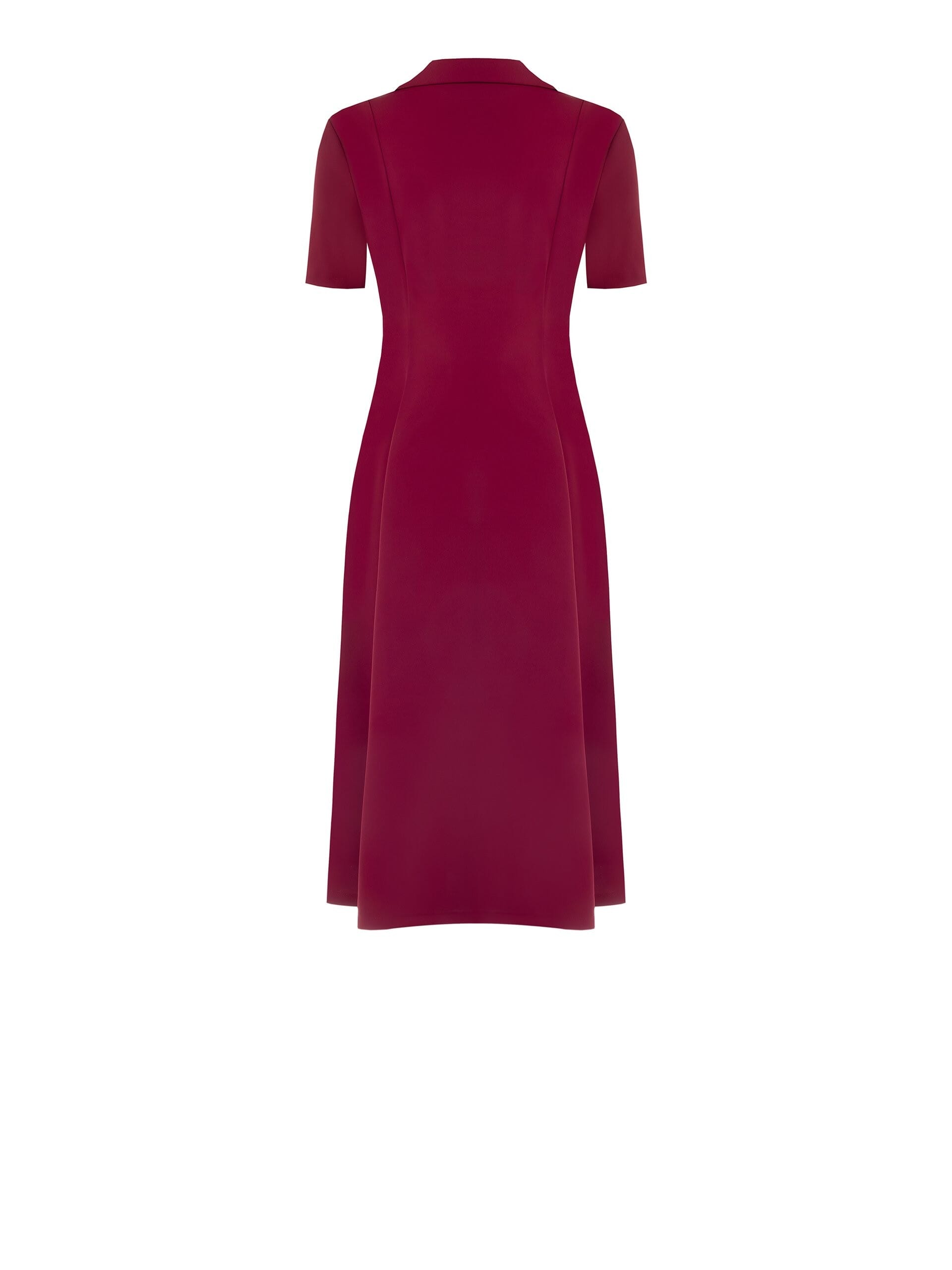 Abito Midi A Ruota In Tessuto Fluido Con Scollo A V Rinascimento