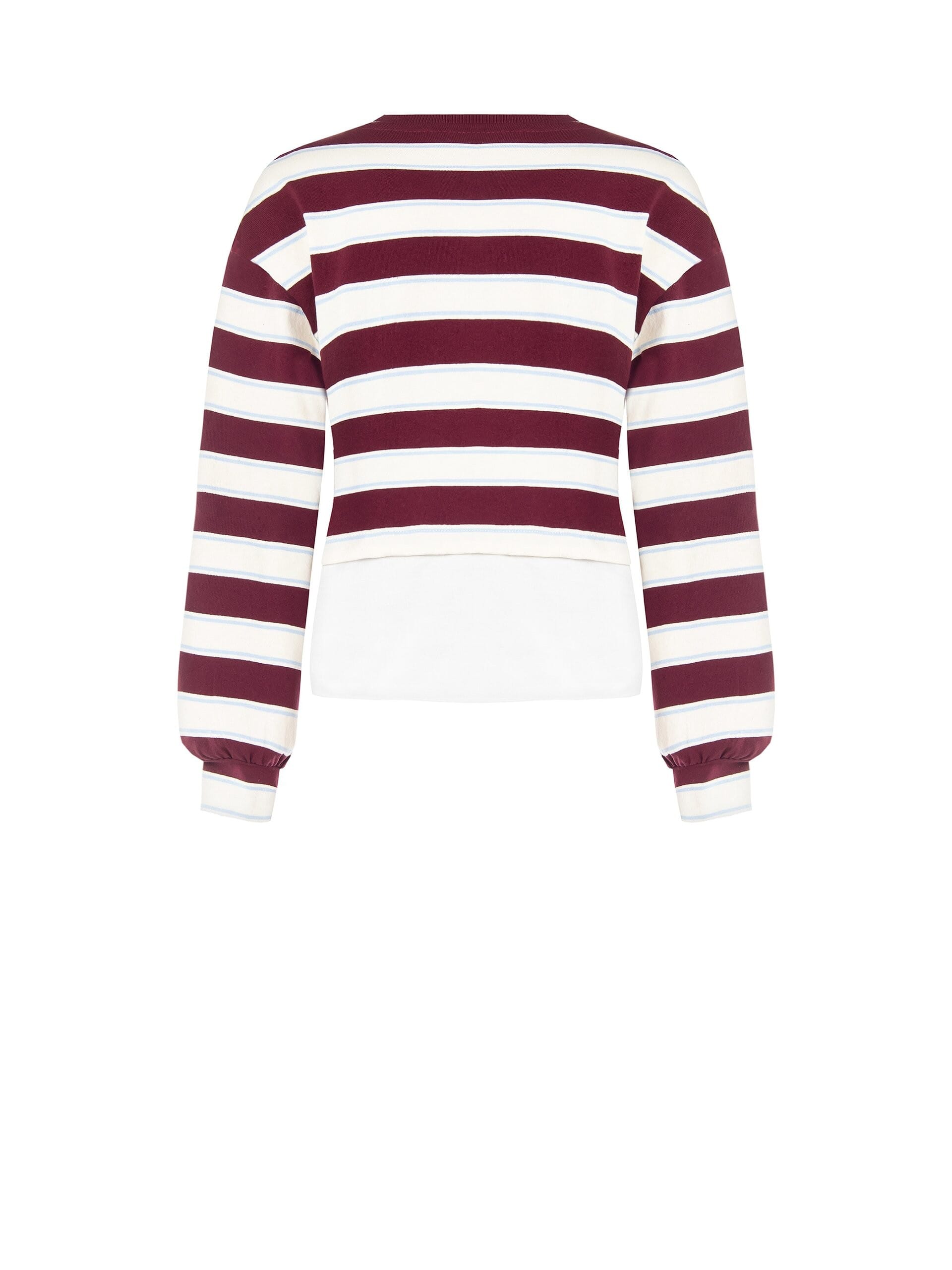 Two Piece Effect Sweatshirt With Cotton Blend Shirt Rinascimento