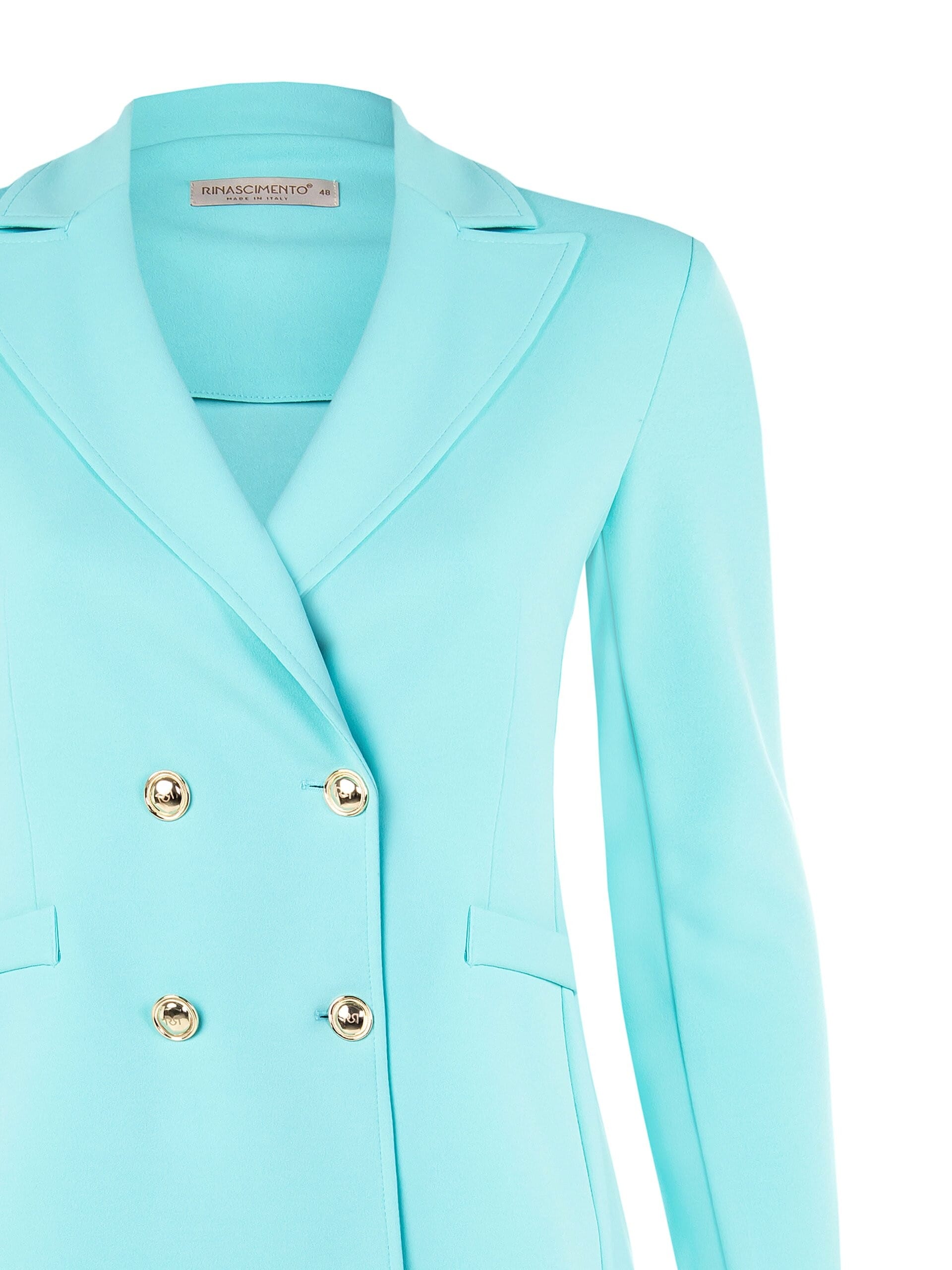 Giacca Blazer Doppiopetto In Scuba Crepe Rinascimento Curvy
