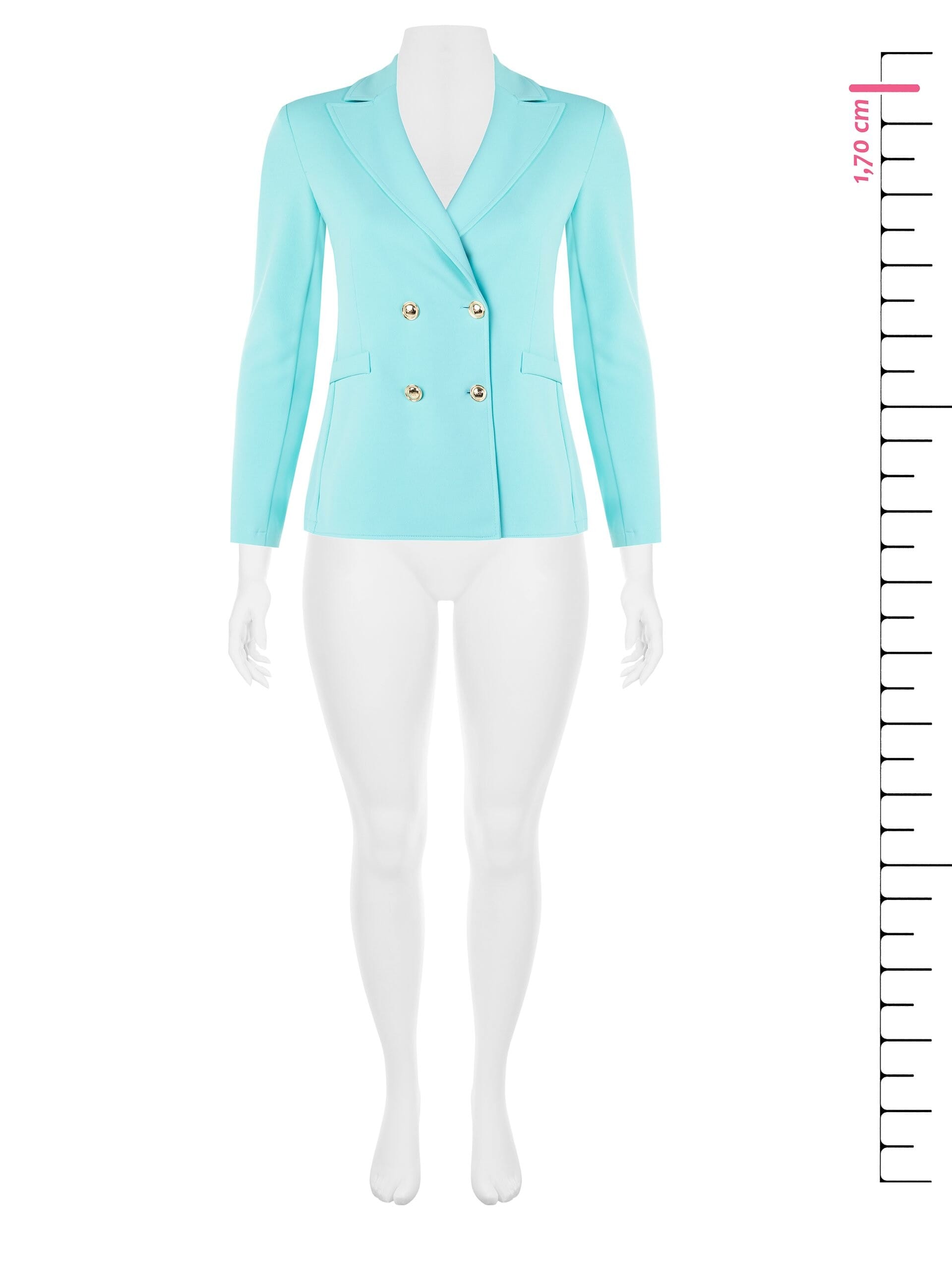 Giacca Blazer Doppiopetto In Scuba Crepe Rinascimento Curvy