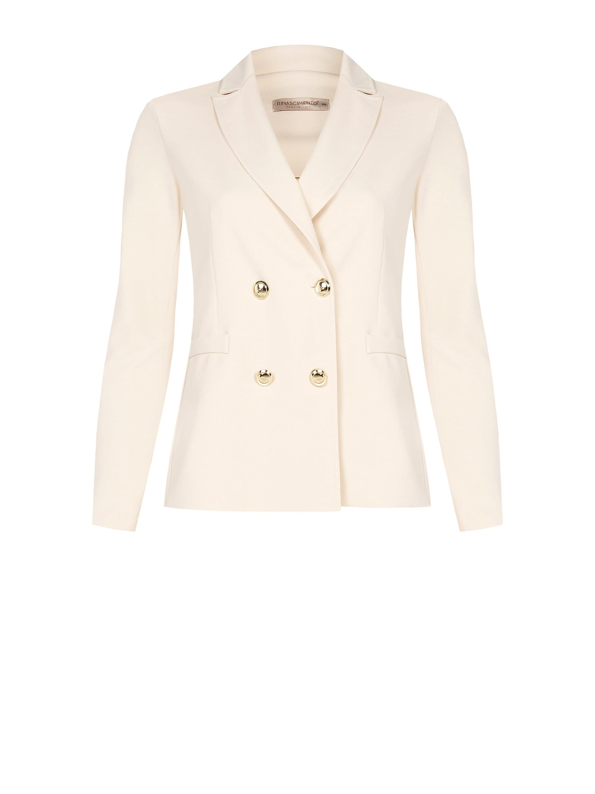 Giacca Blazer Doppiopetto In Scuba Crepe Rinascimento Curvy
