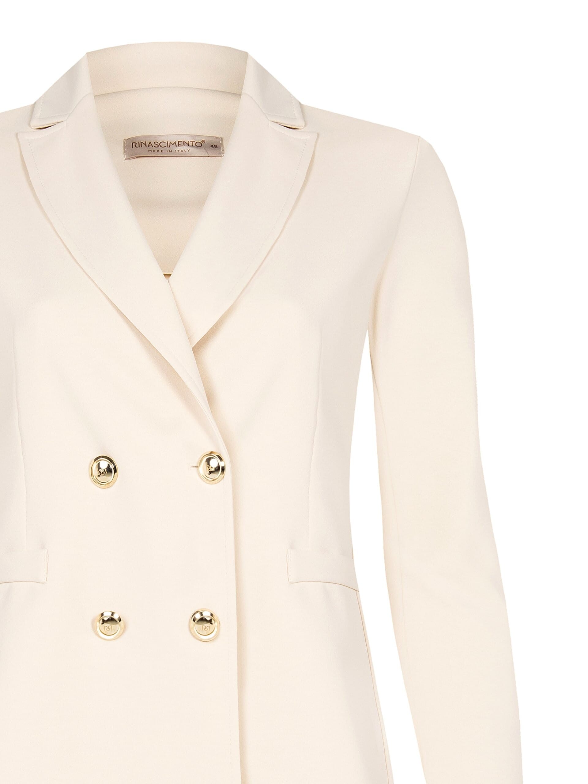 Giacca Blazer Doppiopetto In Scuba Crepe Rinascimento Curvy