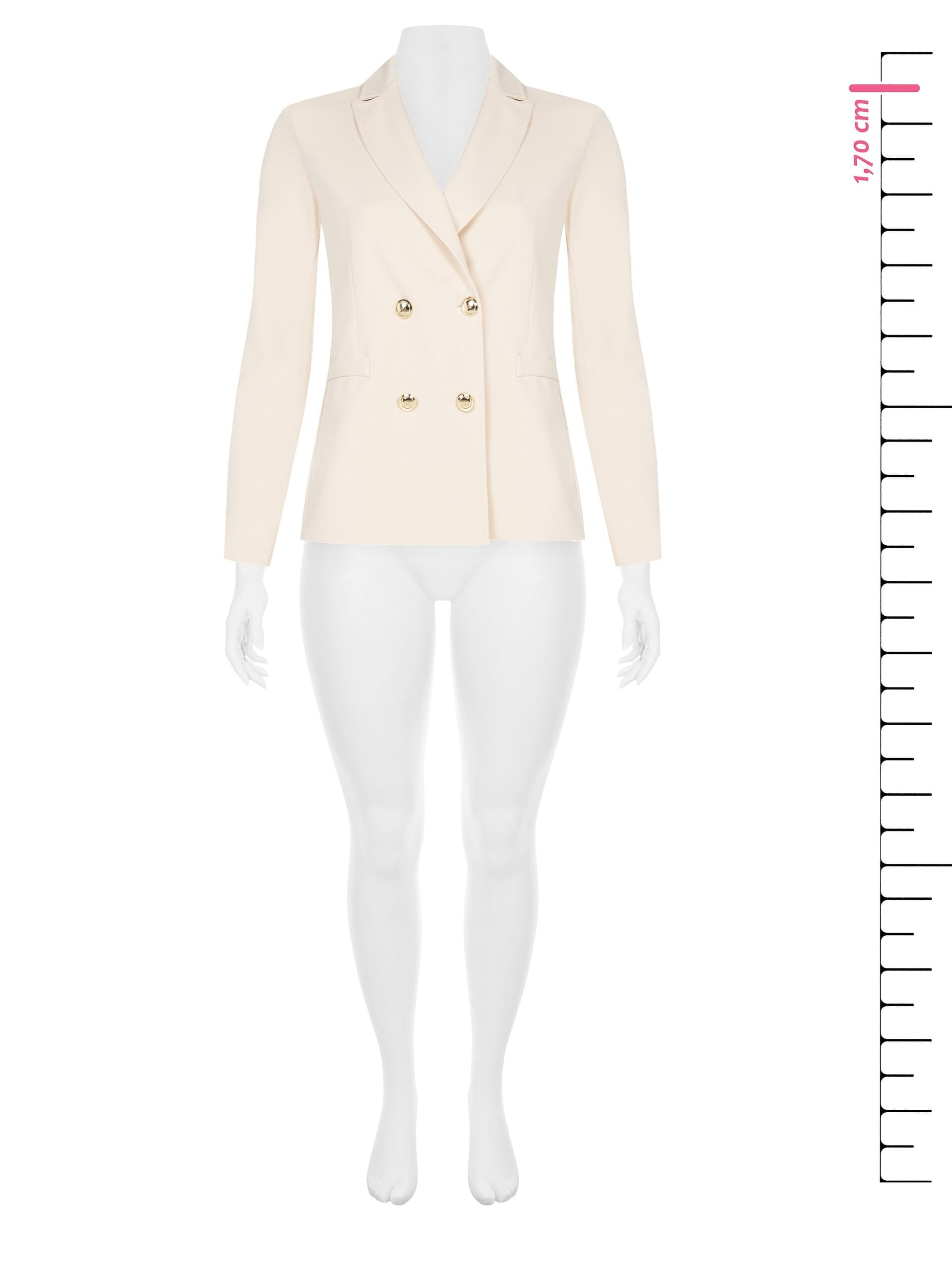 Giacca Blazer Doppiopetto In Scuba Crepe Rinascimento Curvy