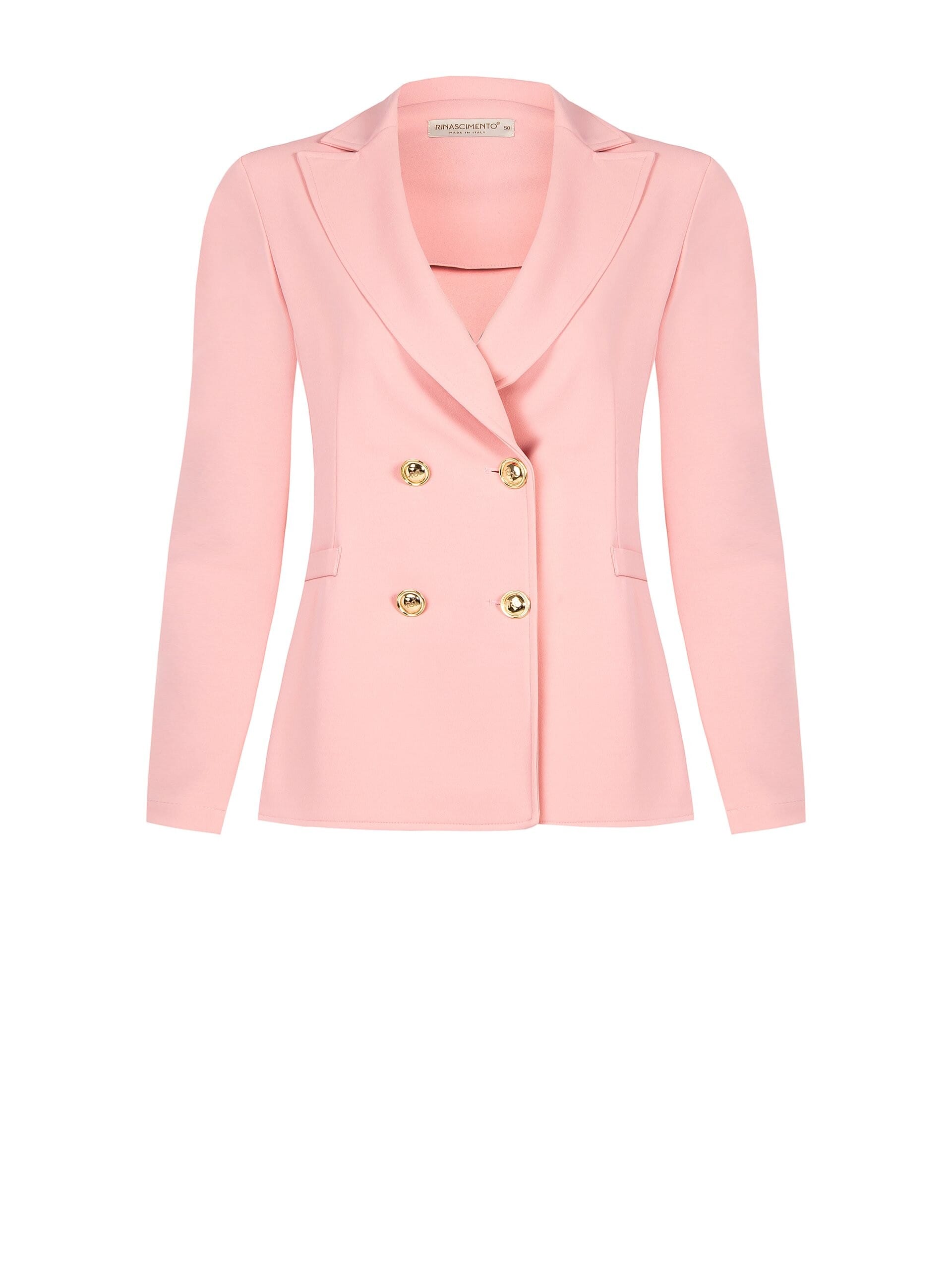 Giacca Blazer Doppiopetto In Scuba Crepe Rinascimento Curvy