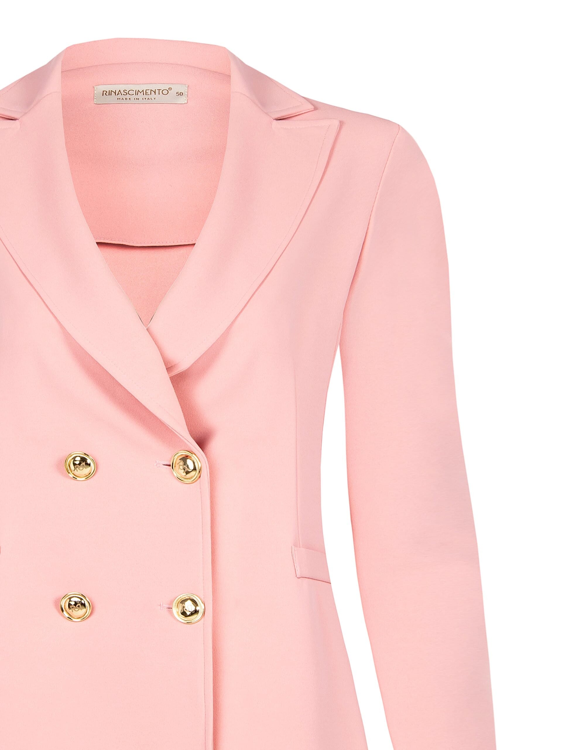 Giacca Blazer Doppiopetto In Scuba Crepe Rinascimento Curvy