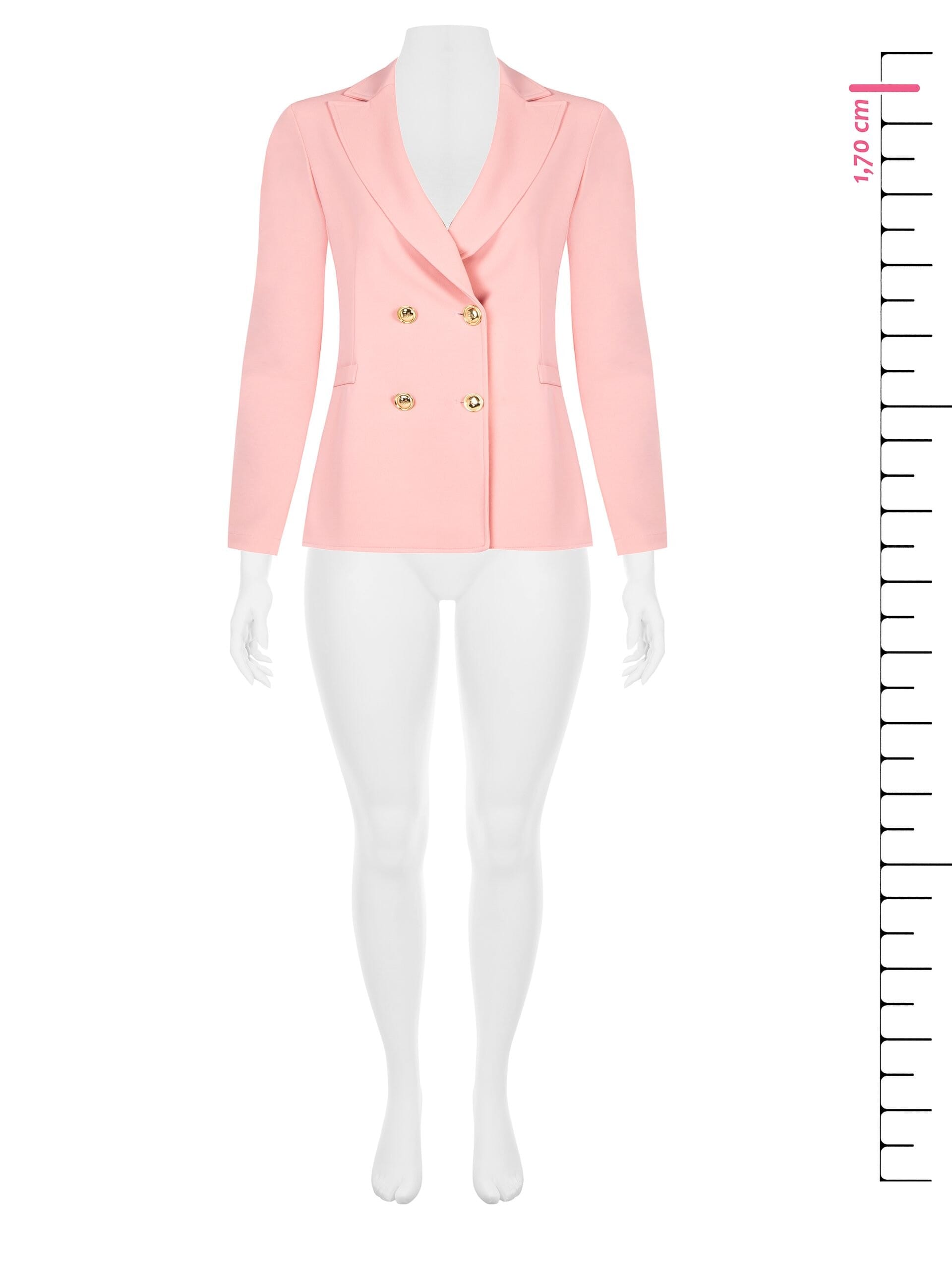 Giacca Blazer Doppiopetto In Scuba Crepe Rinascimento Curvy