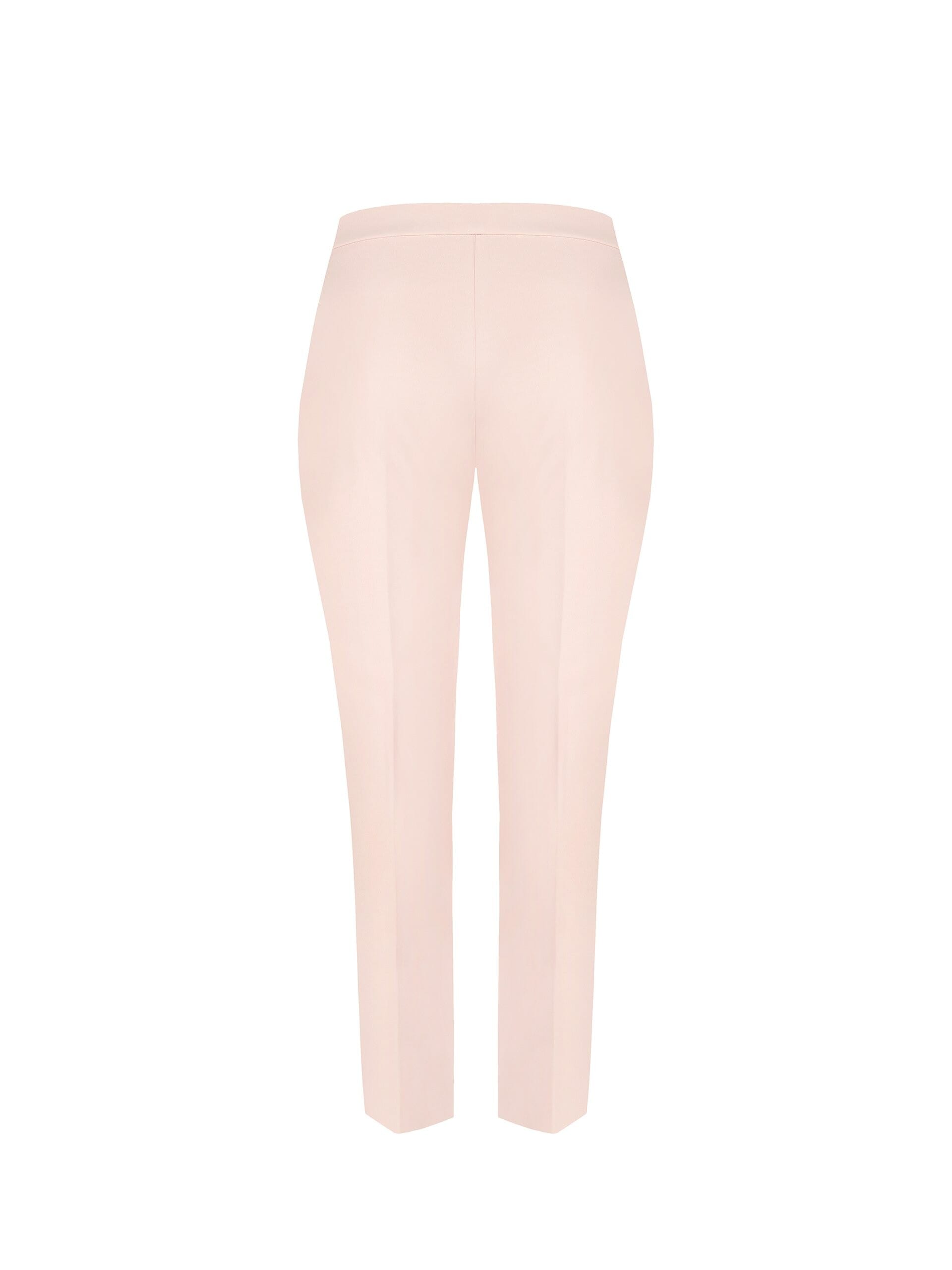 Straight Scuba Crepe Trousers With Chain Detail And Pearl Rinascimento Curvy