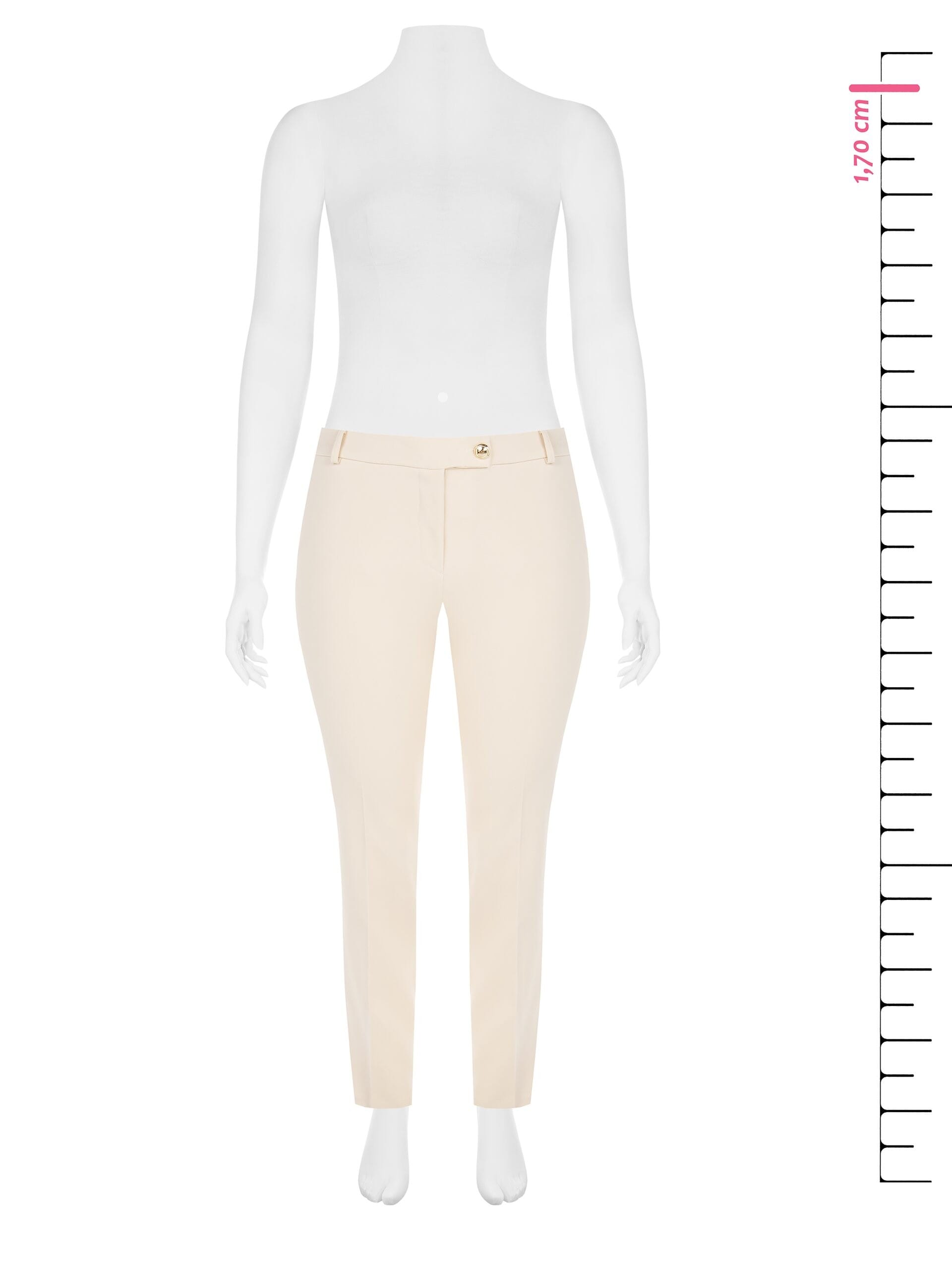 Pantaloni Skinny In Tessuto Bi-Stretch Con Elastico Dietro Rinascimento Curvy