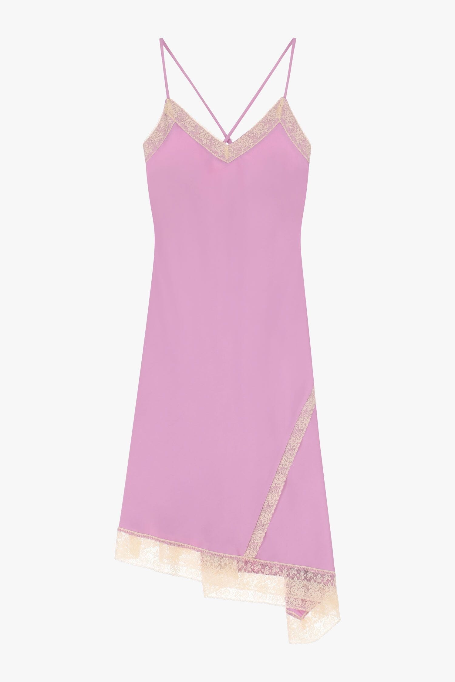 Vestito Lingerie Asimmetrico Scollo A V E Spalline Dixie