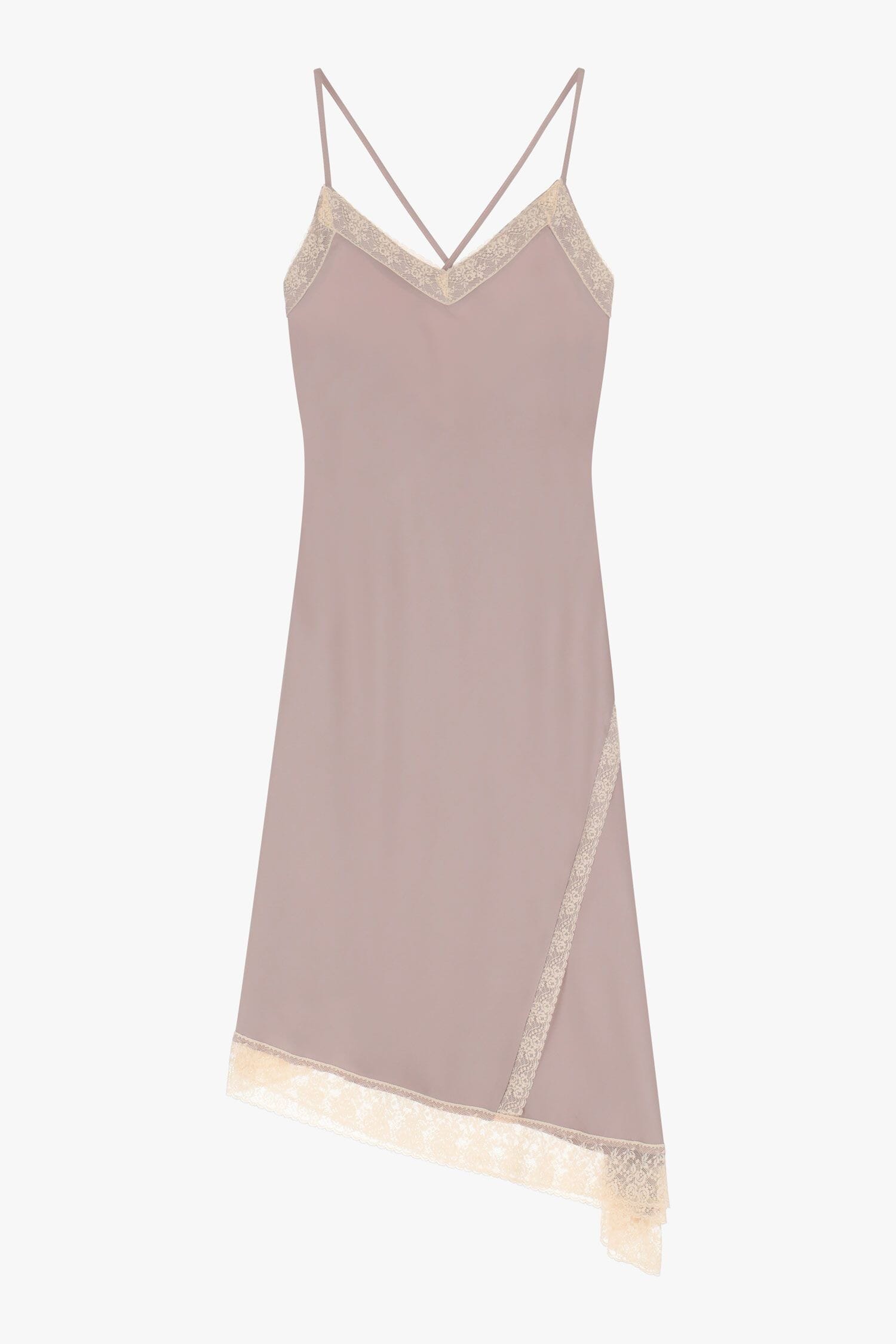 Vestito Lingerie Asimmetrico Scollo A V E Spalline Dixie