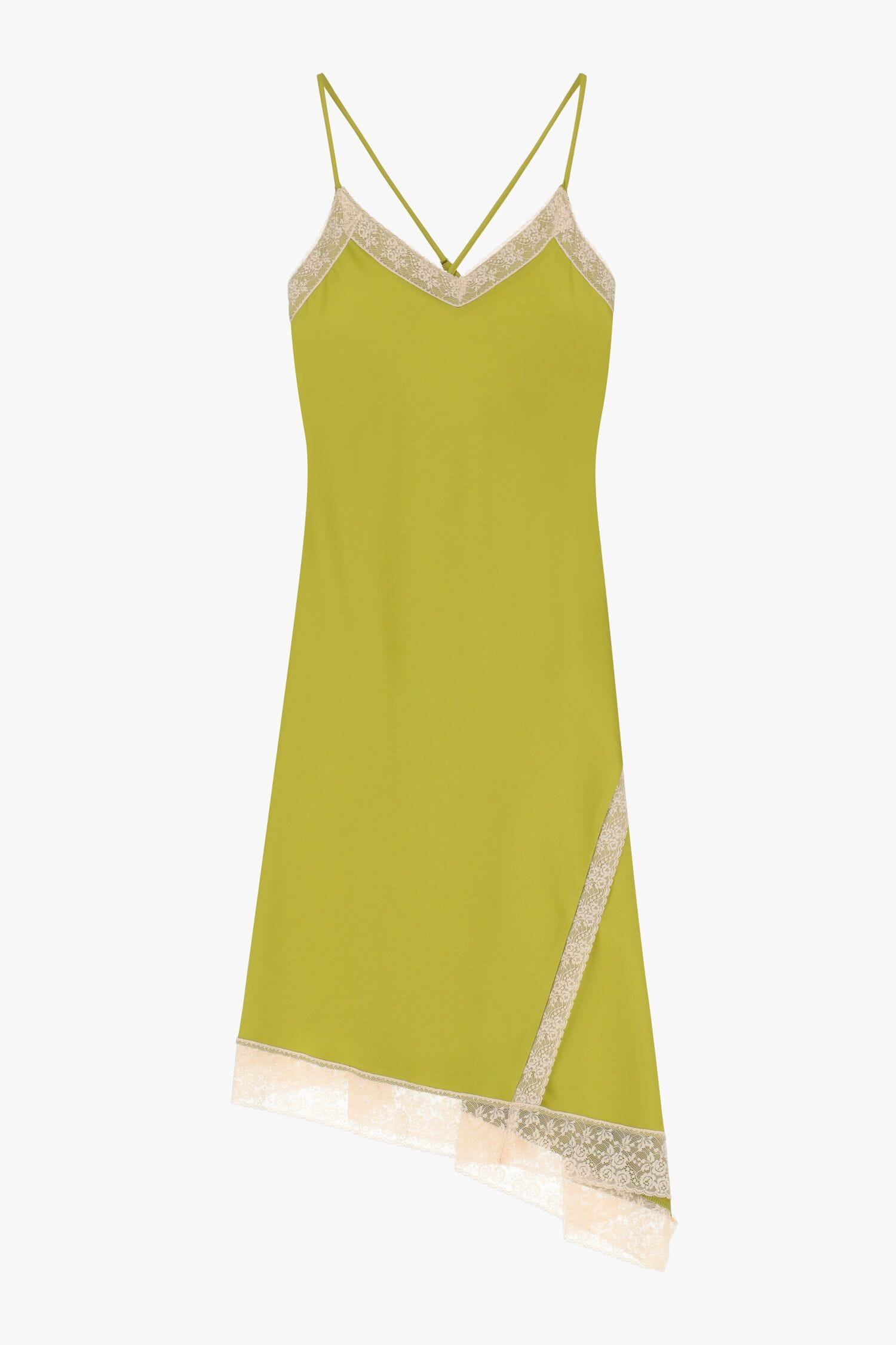 Vestito Lingerie Asimmetrico Scollo A V E Spalline Dixie