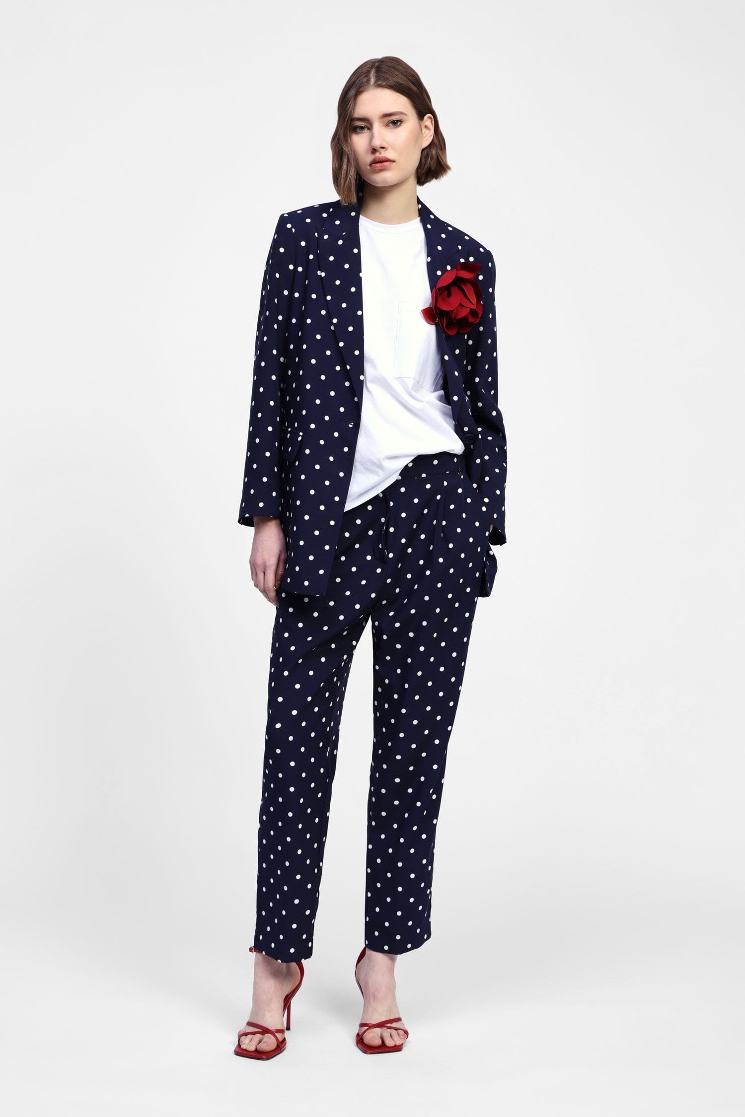 Pantaloni A Pois Vita Alta Dixie