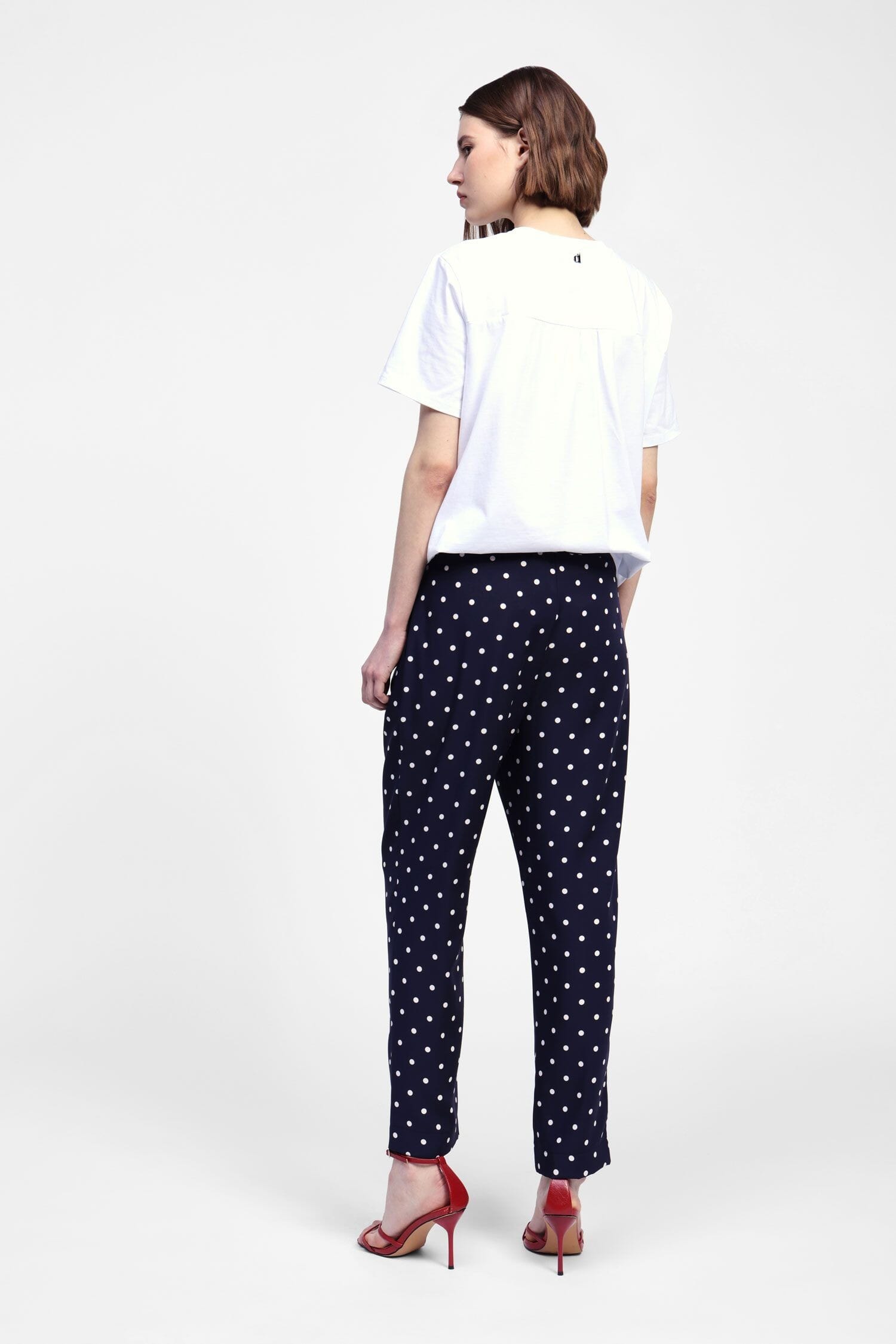 Pantaloni A Pois Vita Alta Dixie