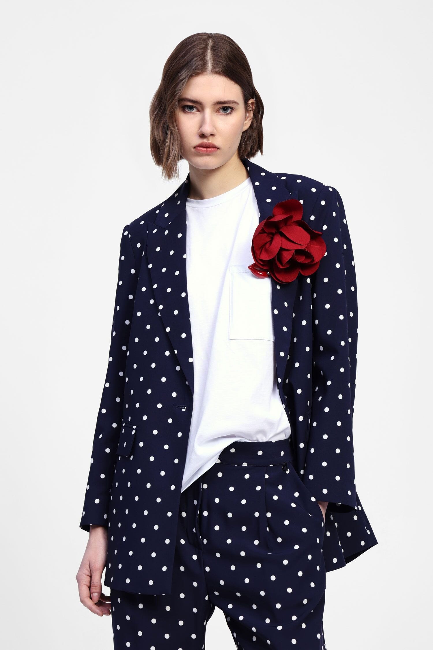 Blazer A Pois Con Maxi Fiore Dixie