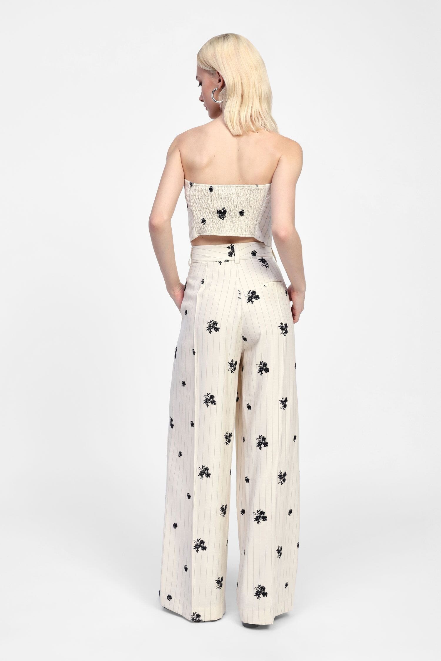 Pantaloni Palazzo A Vita Alta Stampati Dixie