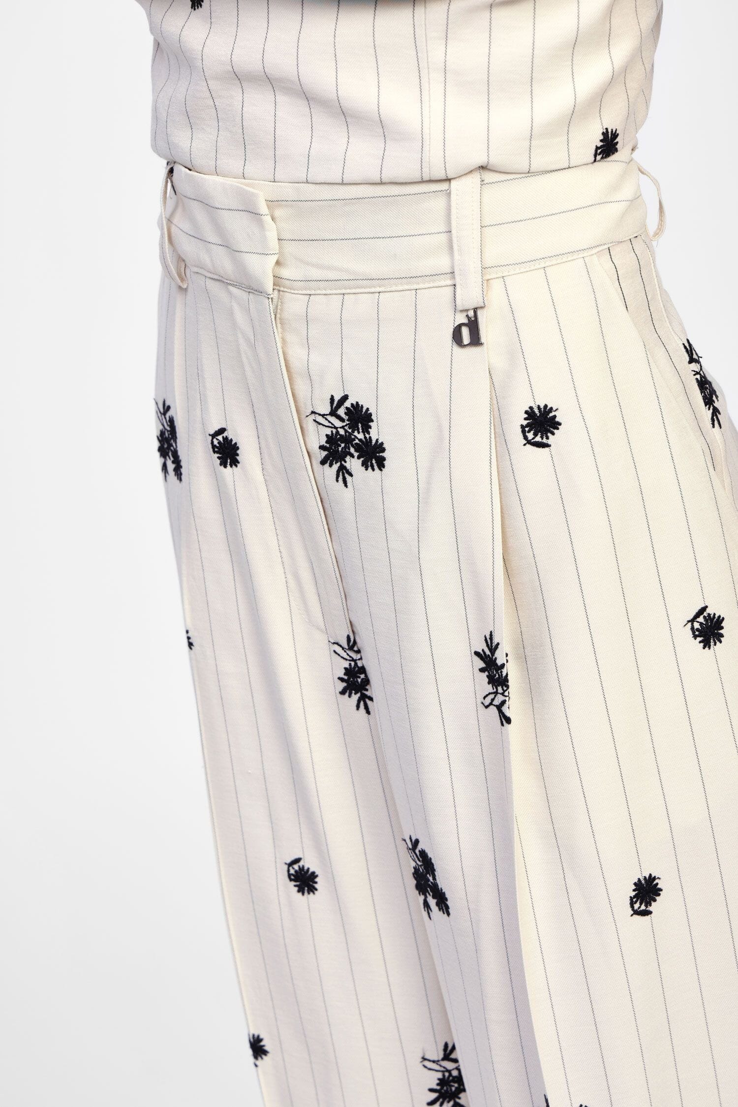 Pantaloni Palazzo A Vita Alta Stampati Dixie