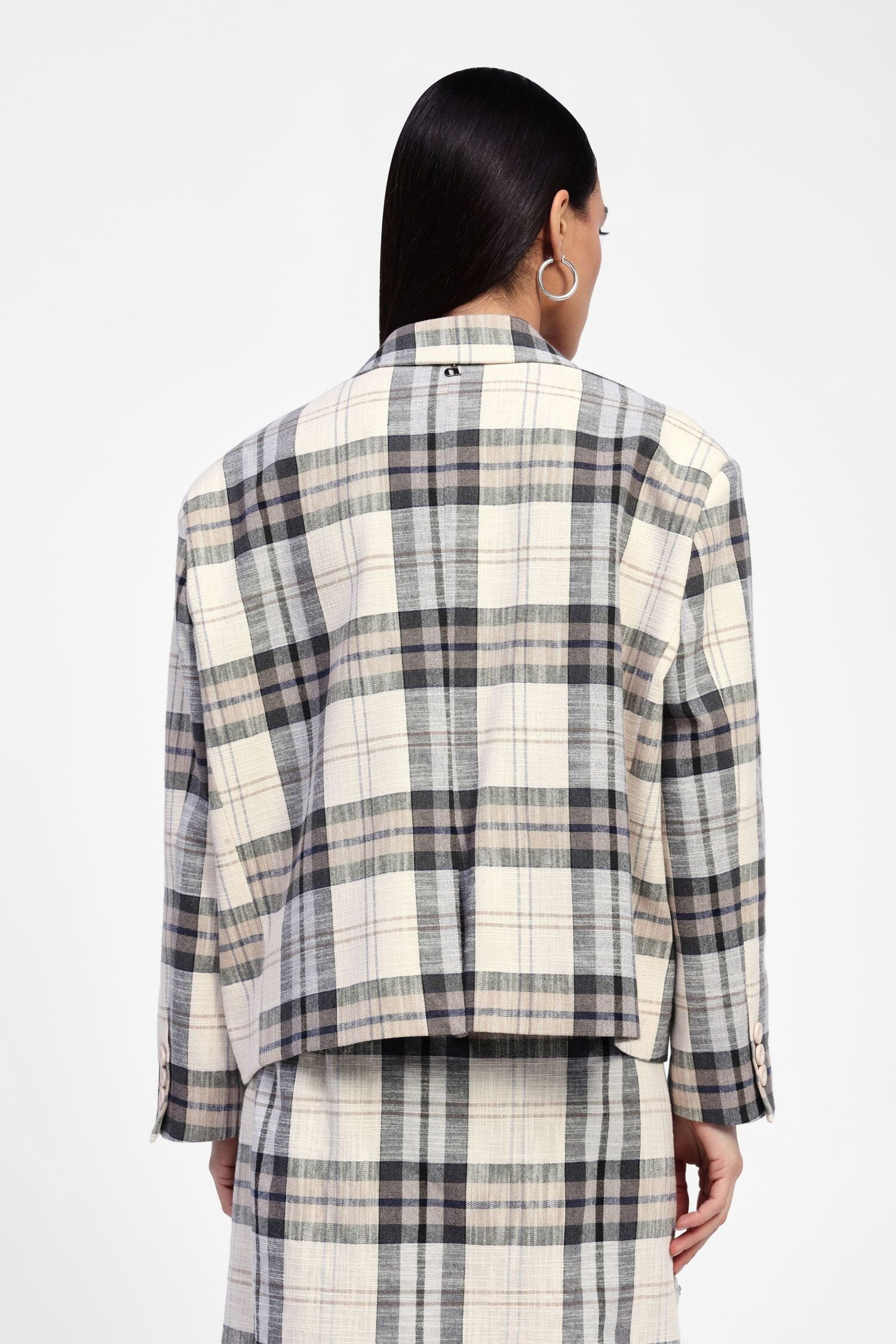 Blazer Con Motivo Quadri E Ricamo Dixie