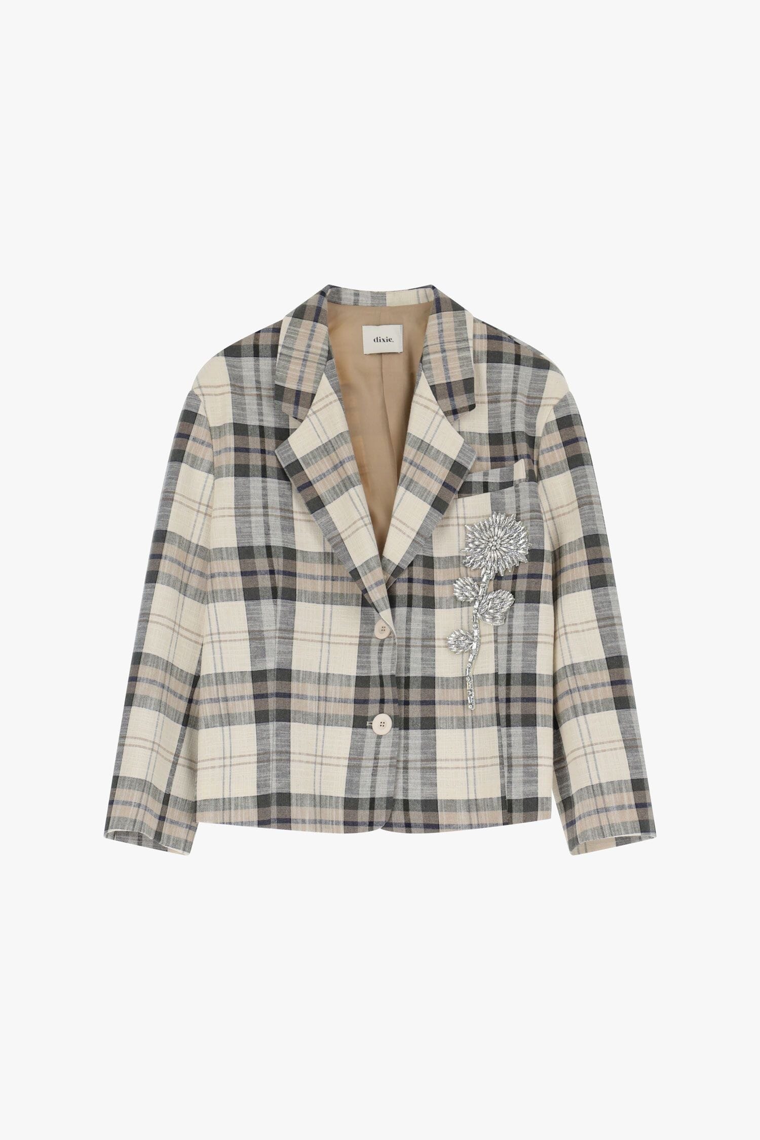 Blazer Con Motivo Quadri E Ricamo Dixie