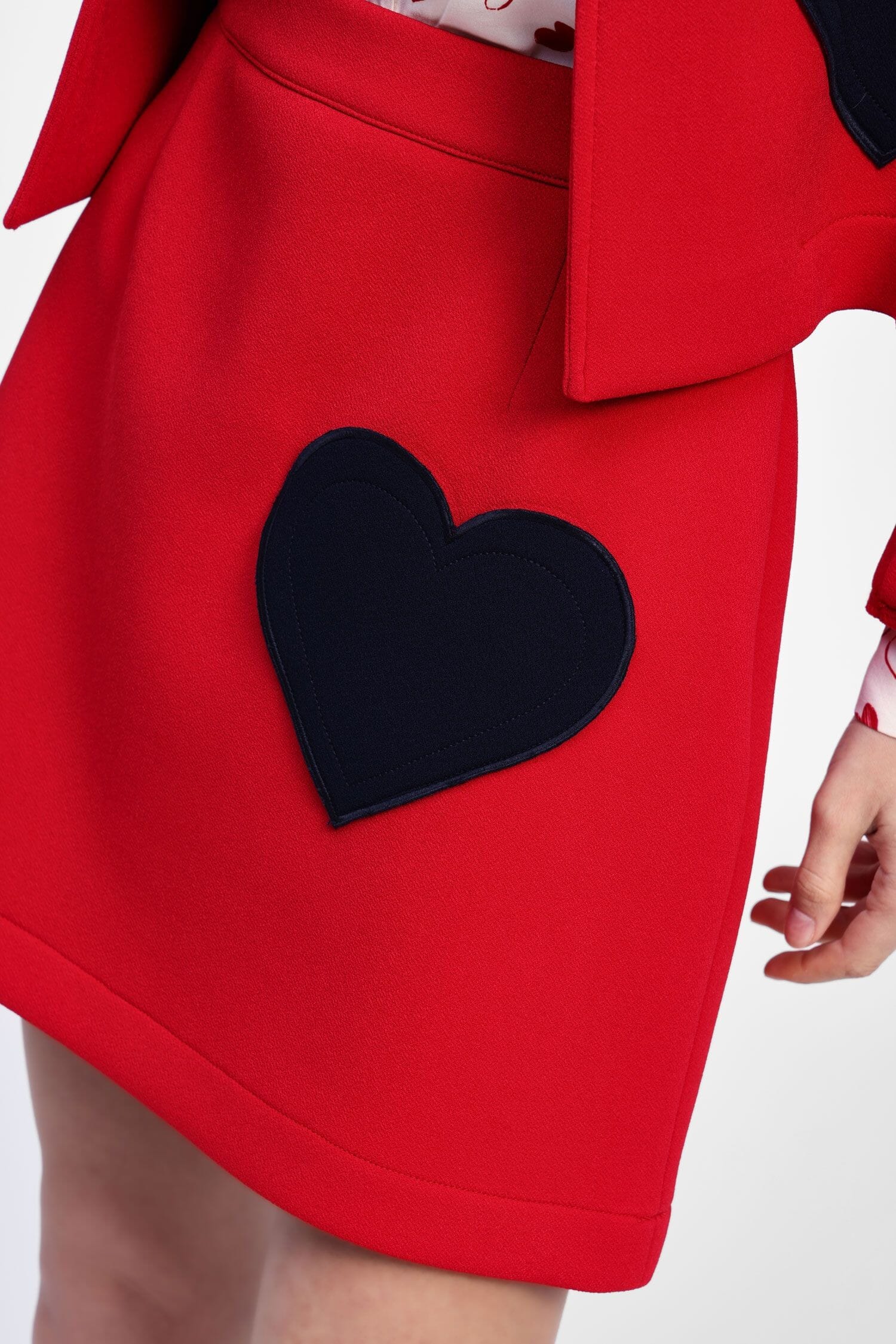 Gonna Corta Con Applicazioni Cuori Dixie