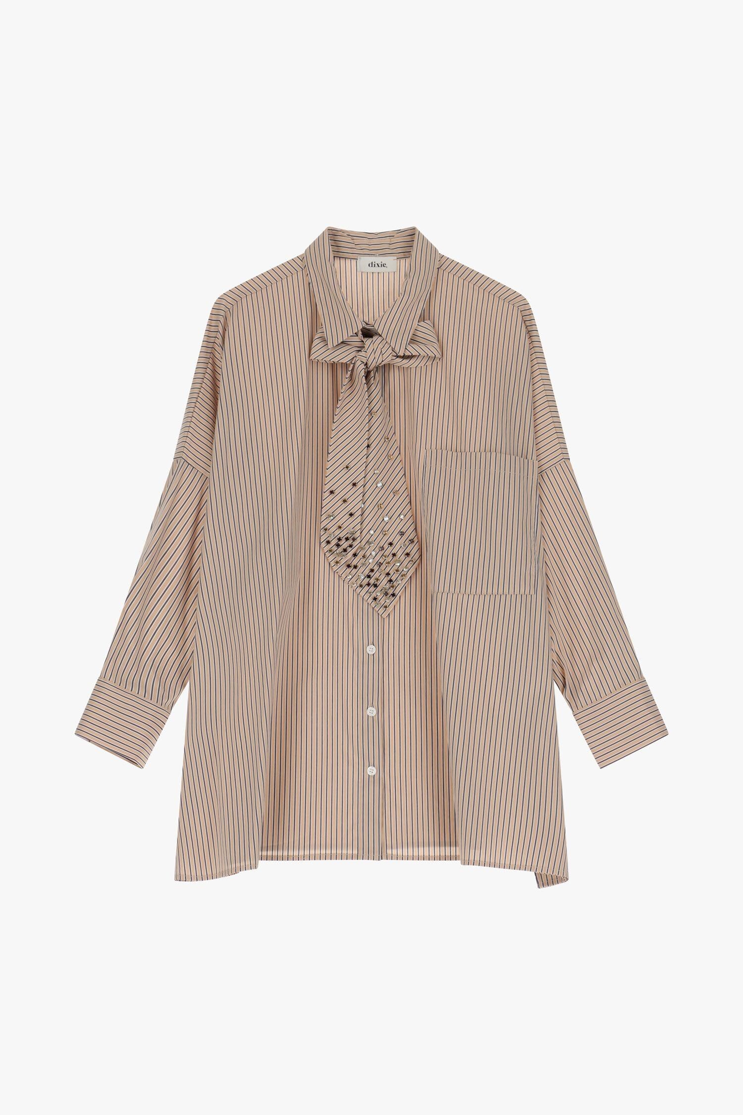 Camicia Con Righe E Cravatta Decorata Dixie