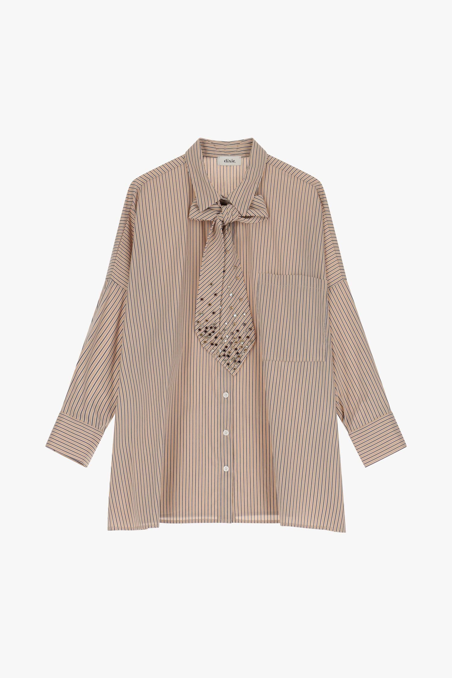 Camicia Con Righe E Cravatta Decorata Dixie