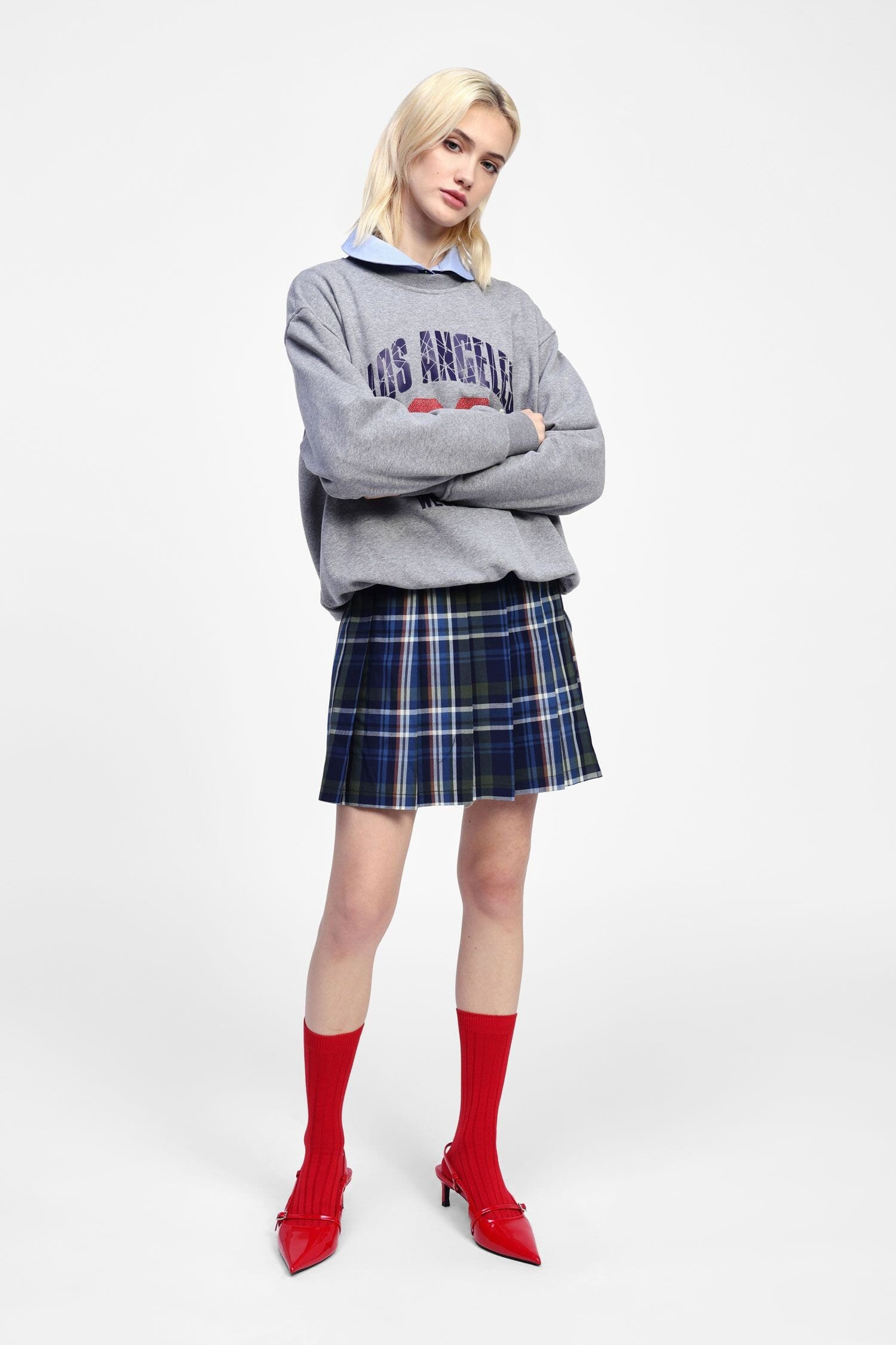 Minigonna Tartan A Pieghe Dixie