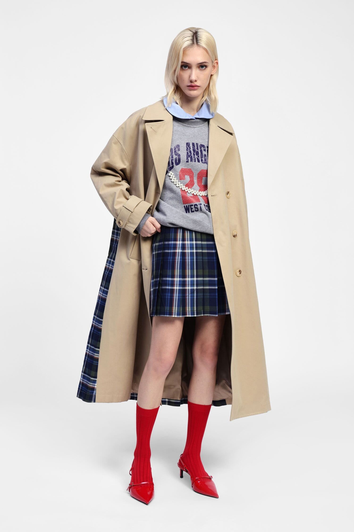 Minigonna Tartan A Pieghe Dixie